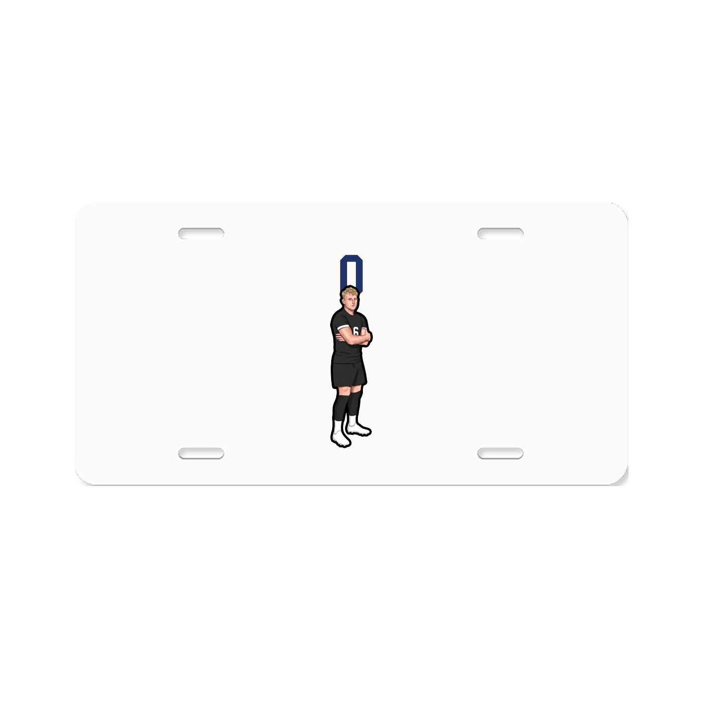 License Plate — Number Top in Classic