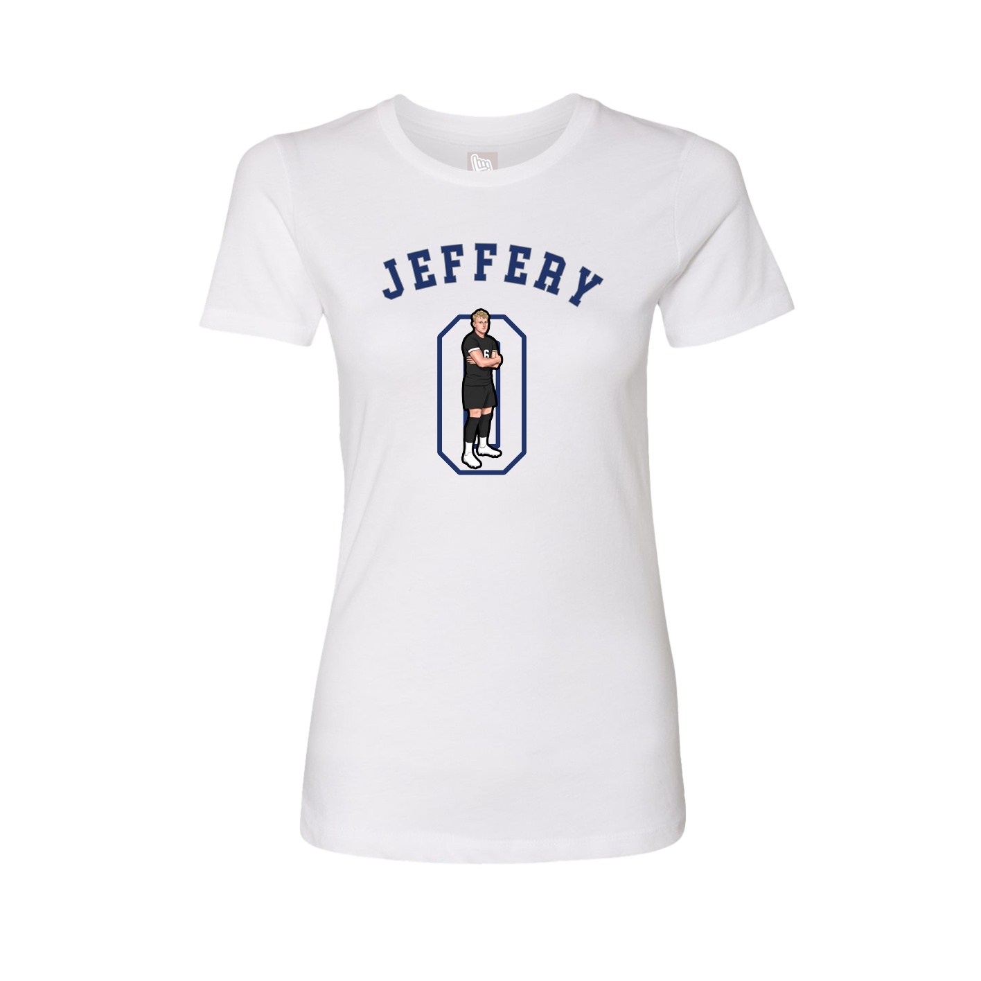 Fitted Women's Tee — Shirsey Arch in White
