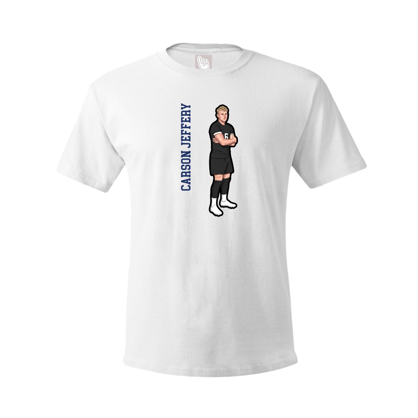 Tee — Name Vertical in White