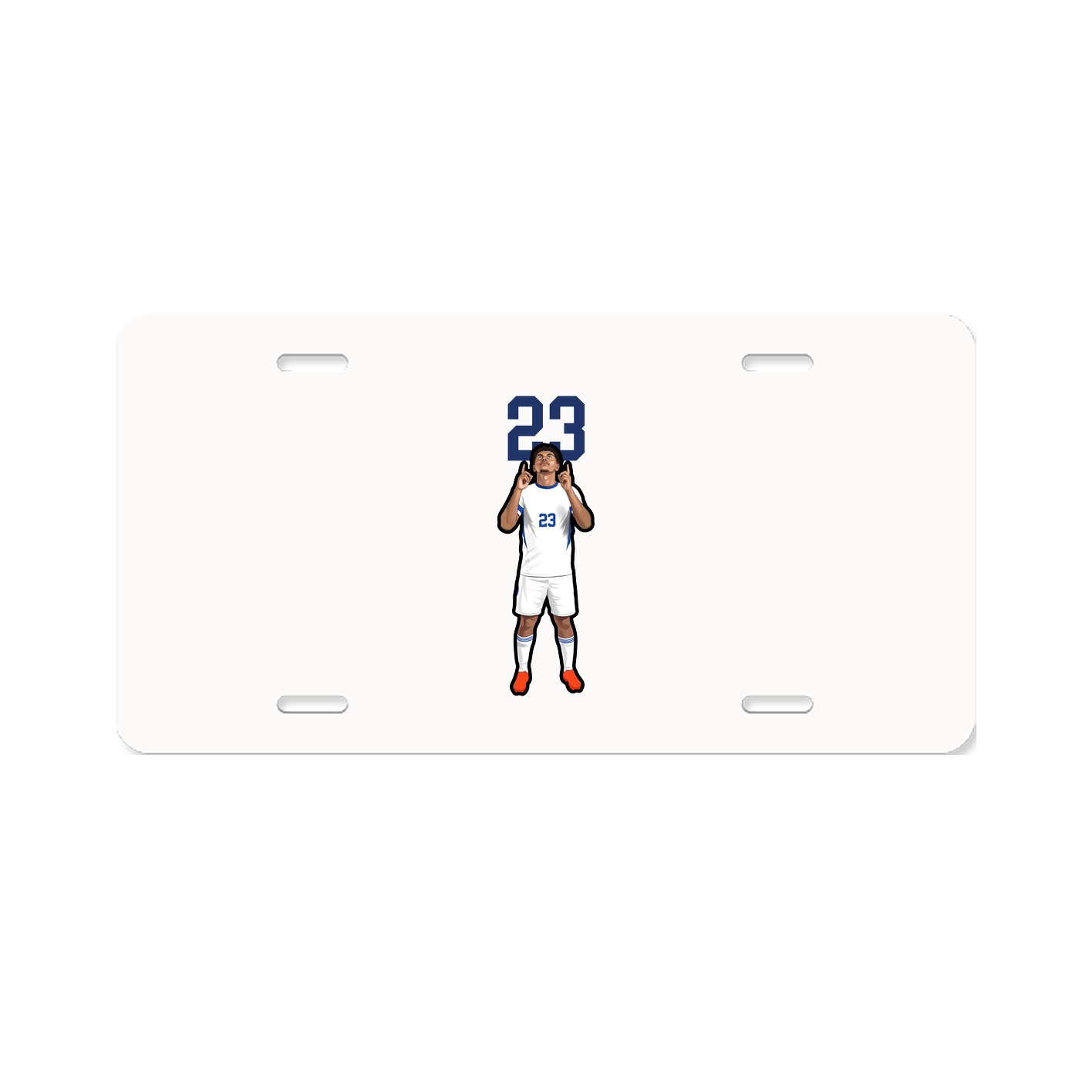 License Plate — Number Top in Classic