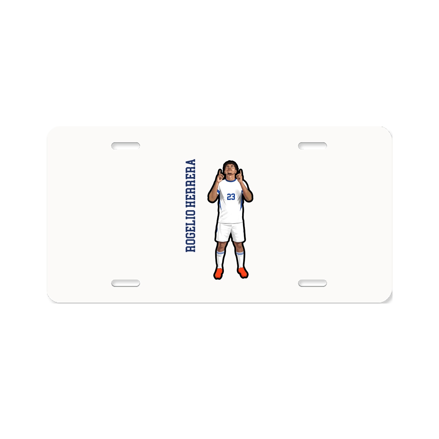 License Plate — Name Vertical in Classic