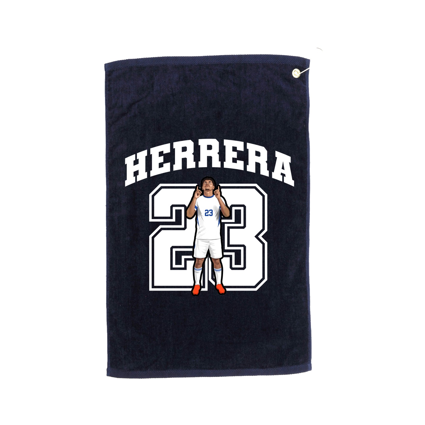 Golf Towel — Number in Navy