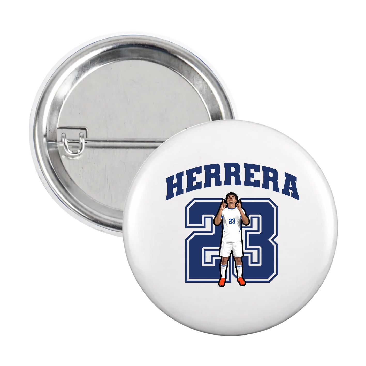 Game Day Button — Number in White