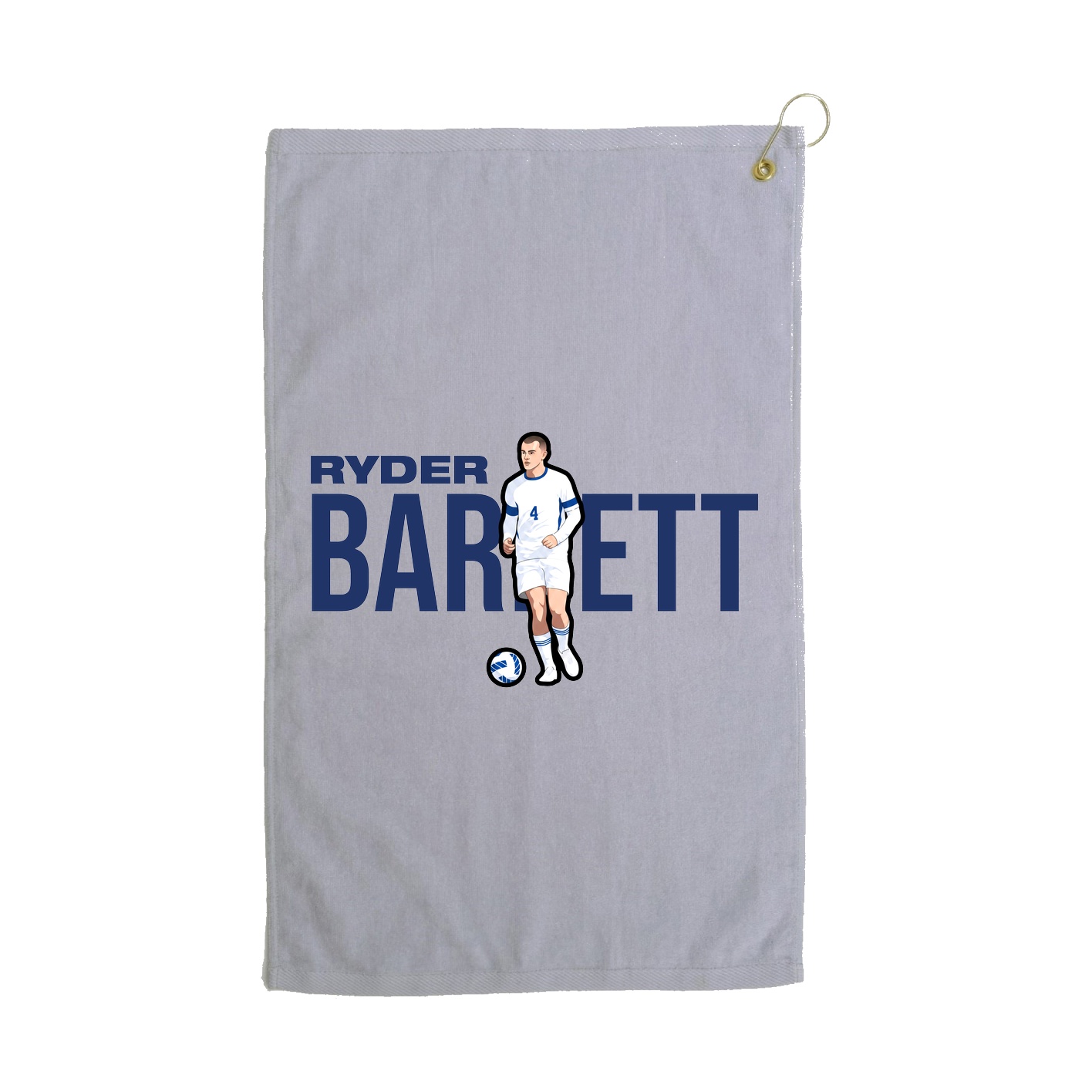 Golf Towel — Player Name in Grey