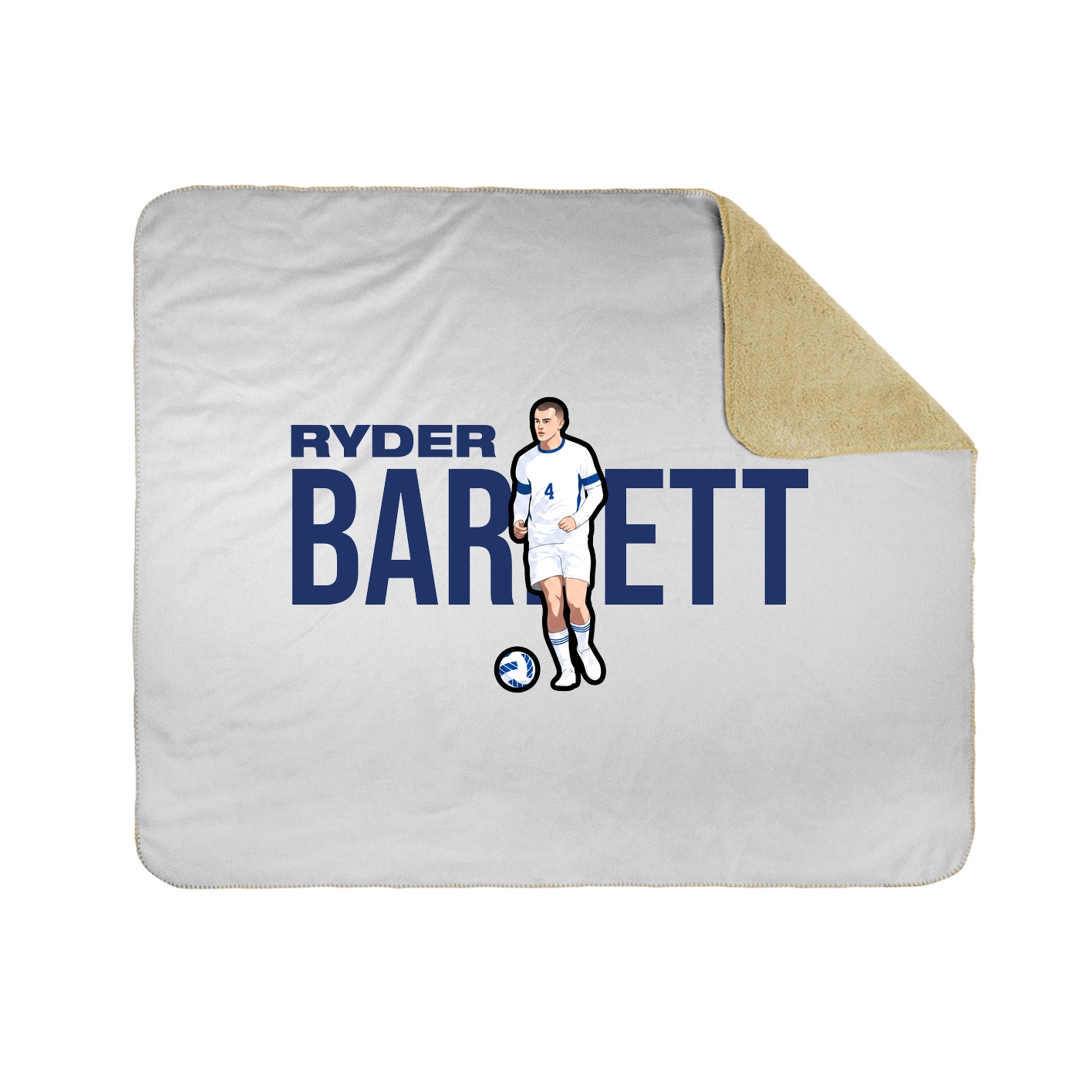 Throw Blanket — Player Name in White