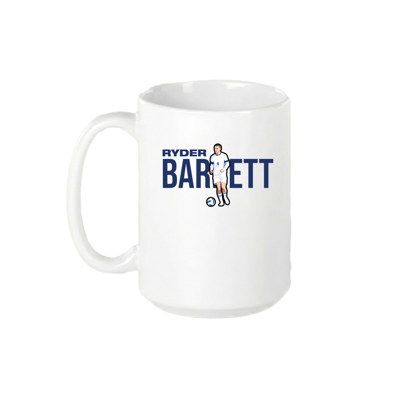 15oz Coffee Mug — Player Name in White