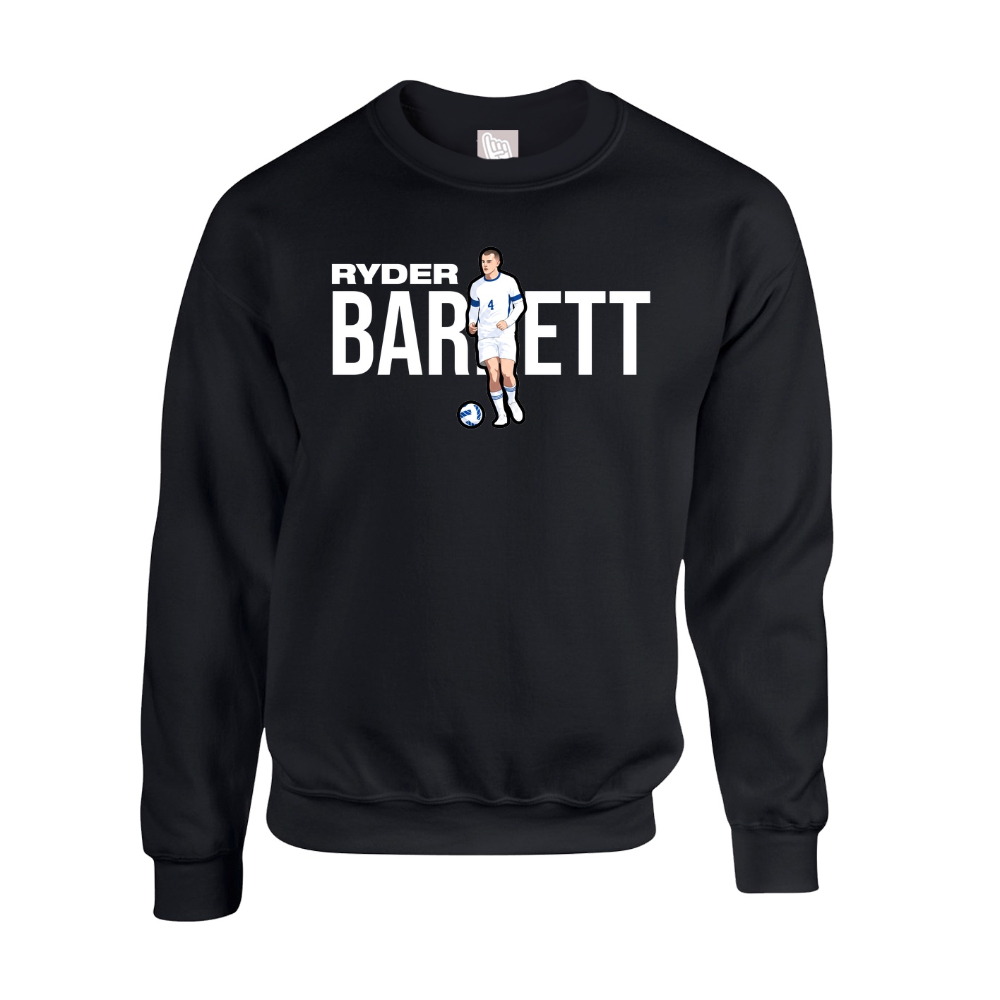 Fleece Crew — Player Name in Black