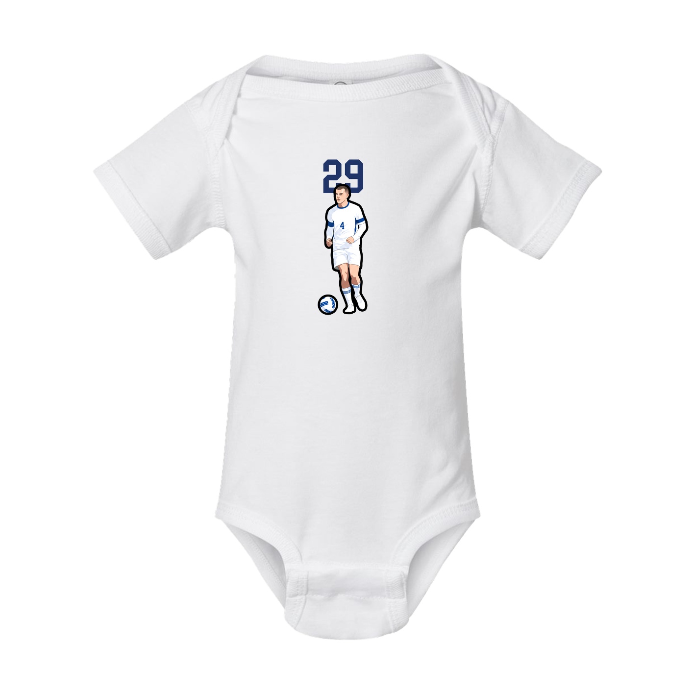 Baby Onesie — Number Top in White