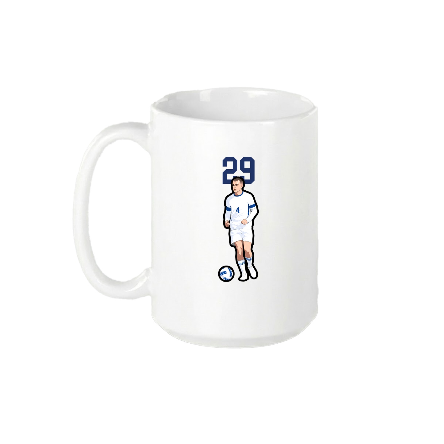 15oz Coffee Mug — Number Top in White