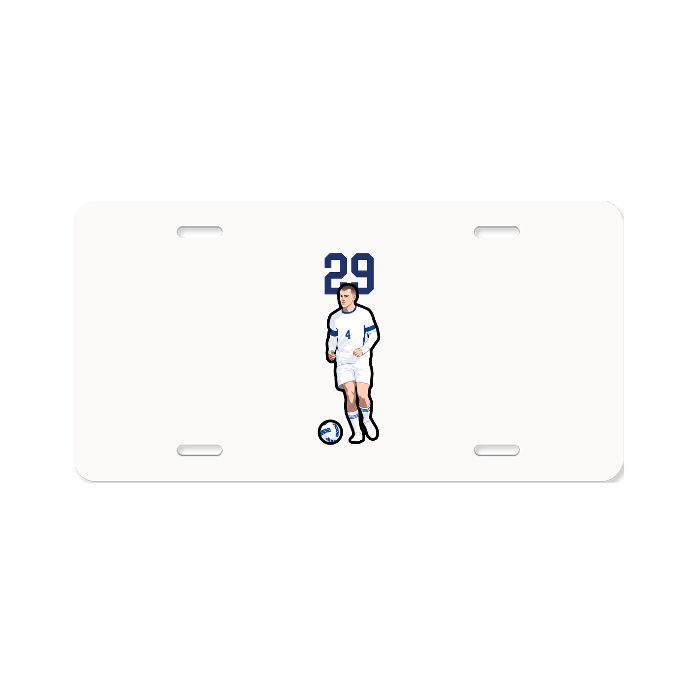 License Plate — Number Top in Classic
