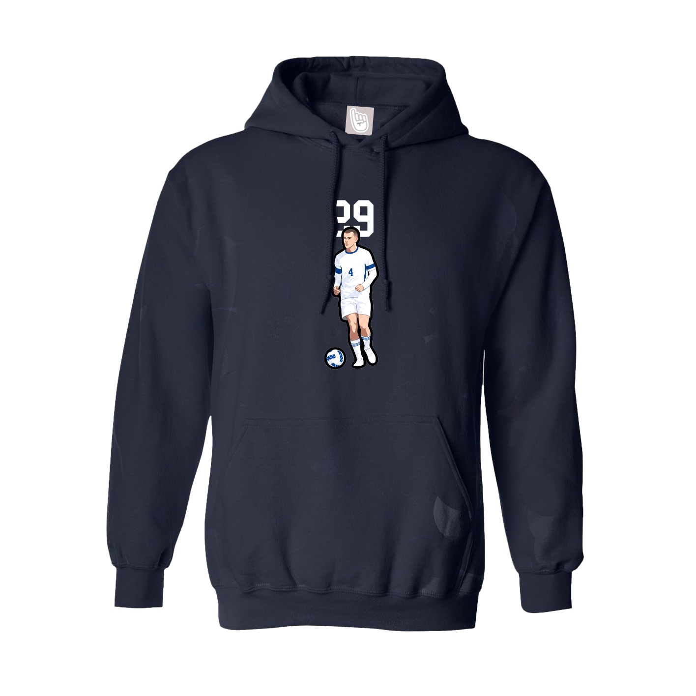 Hoodie — Number Top in Navy