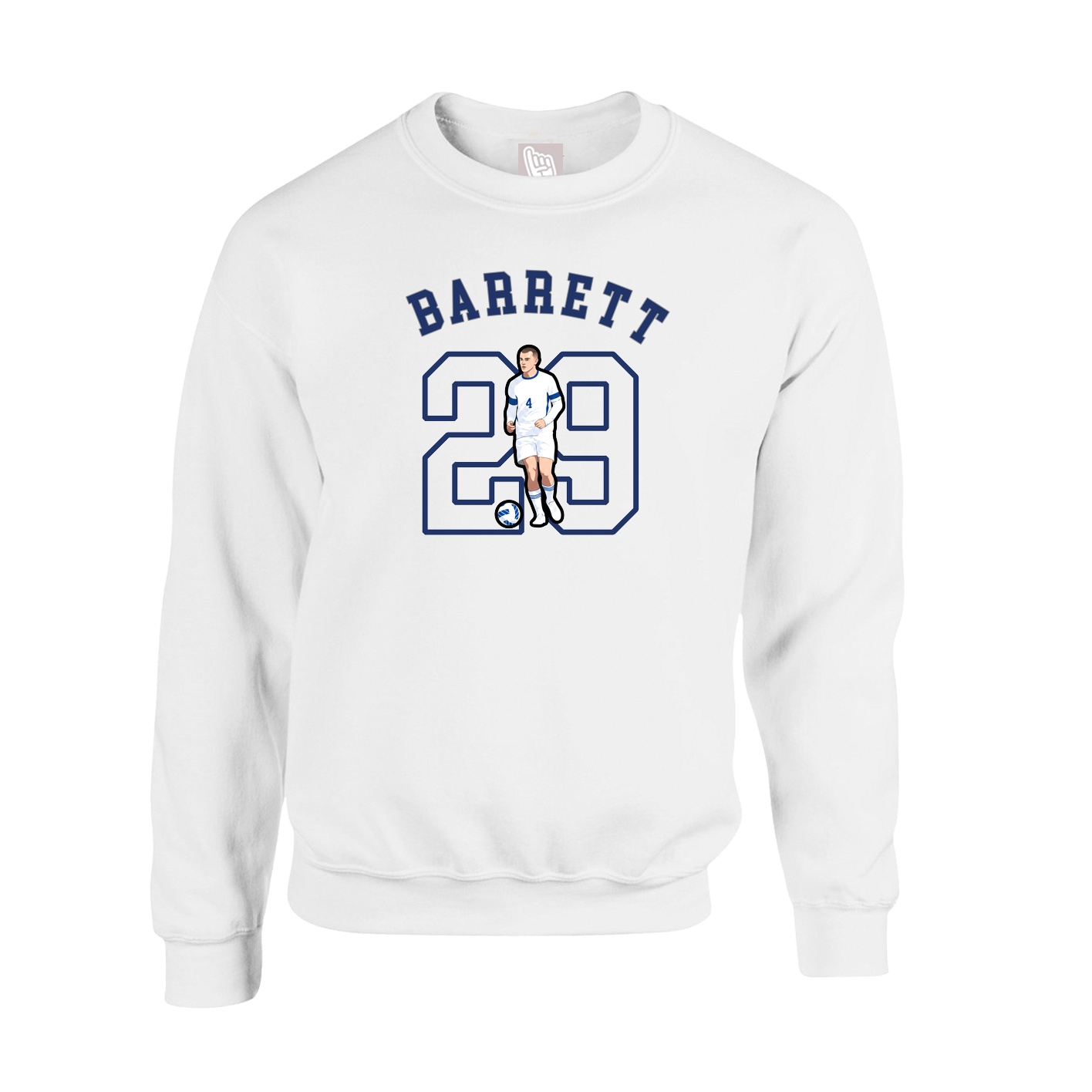 Fleece Crew — Shirsey Arch in White