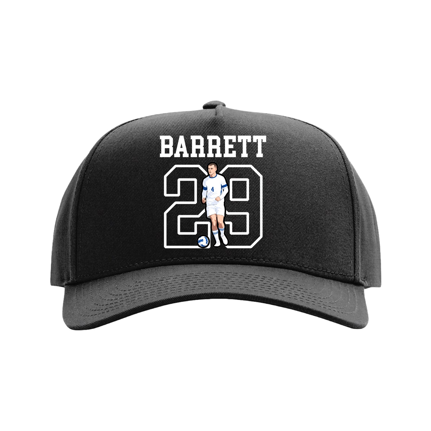 Full Fabric Five-Panel Champ Cap — Shirsey in Black