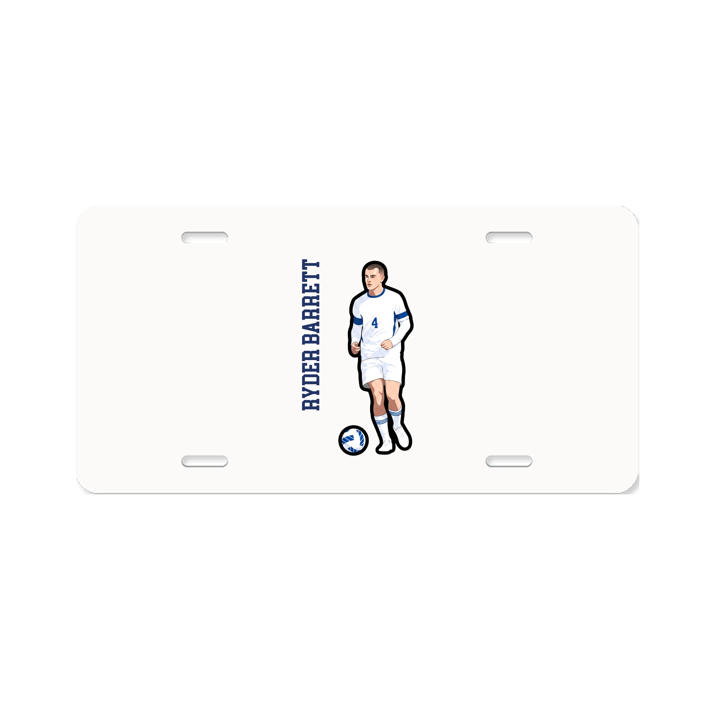 License Plate — Name Vertical in Classic