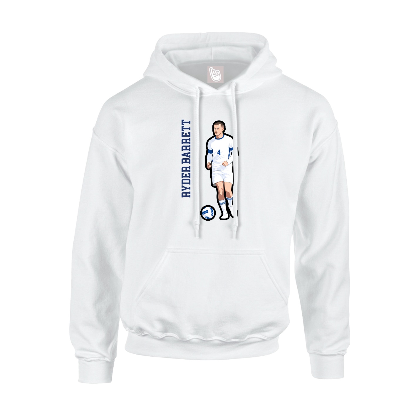 Hoodie — Name Vertical in White