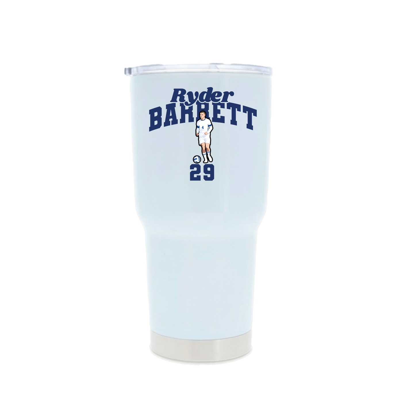 30oz Stainless Steel Tumbler — Signature Arch in White
