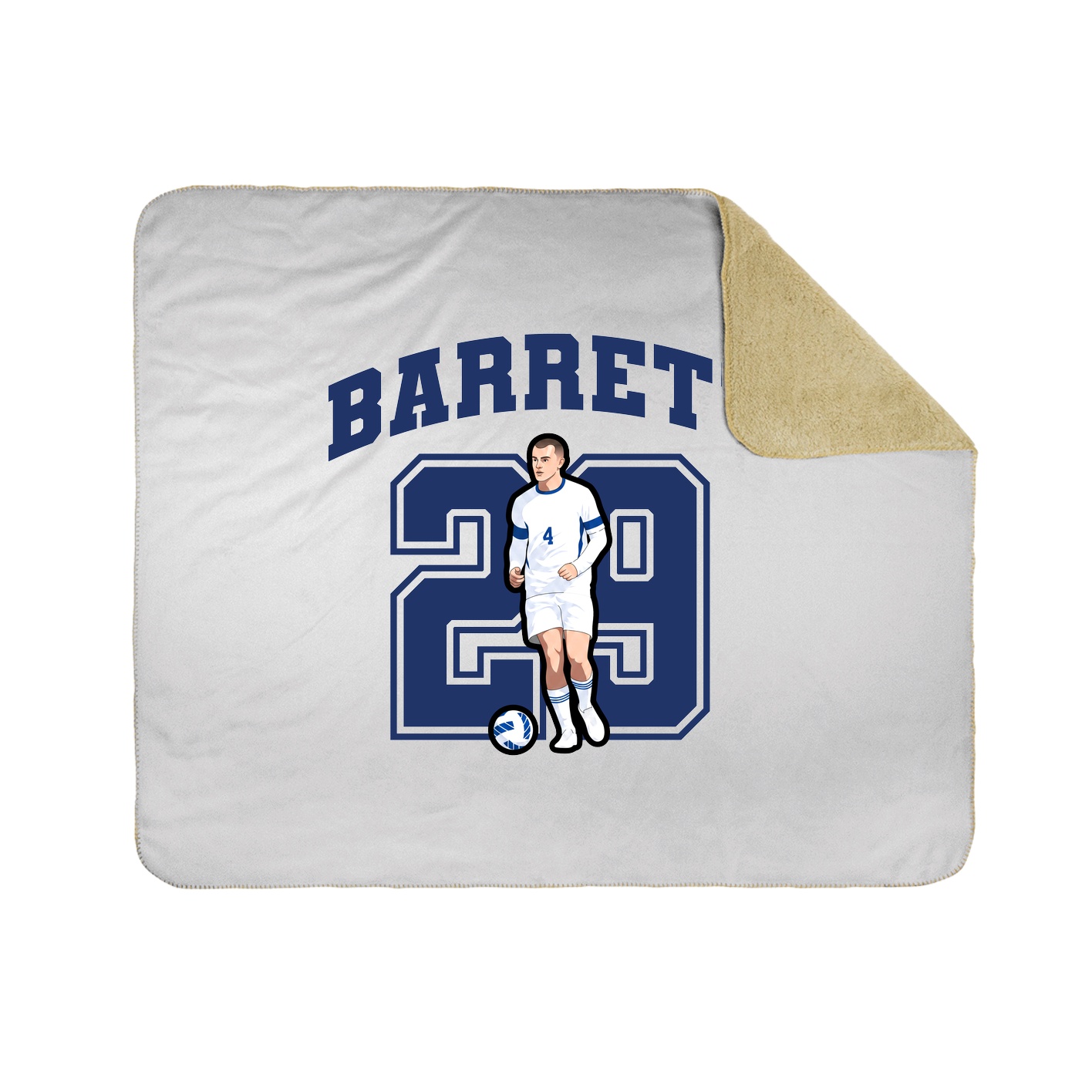 Throw Blanket — Number in White