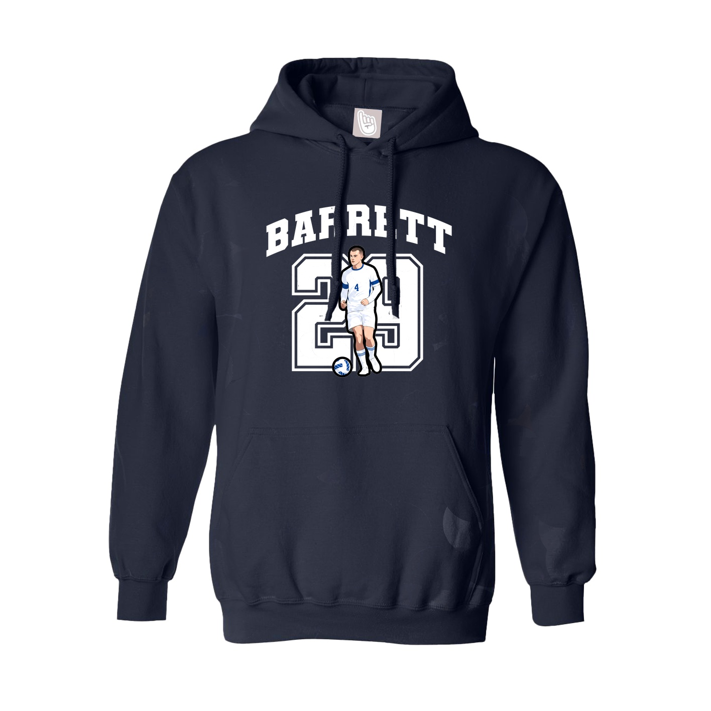 Youth Hoodie — Number in Navy