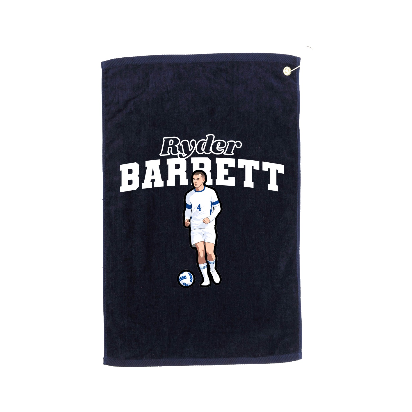 Golf Towel — Name Arch in Navy