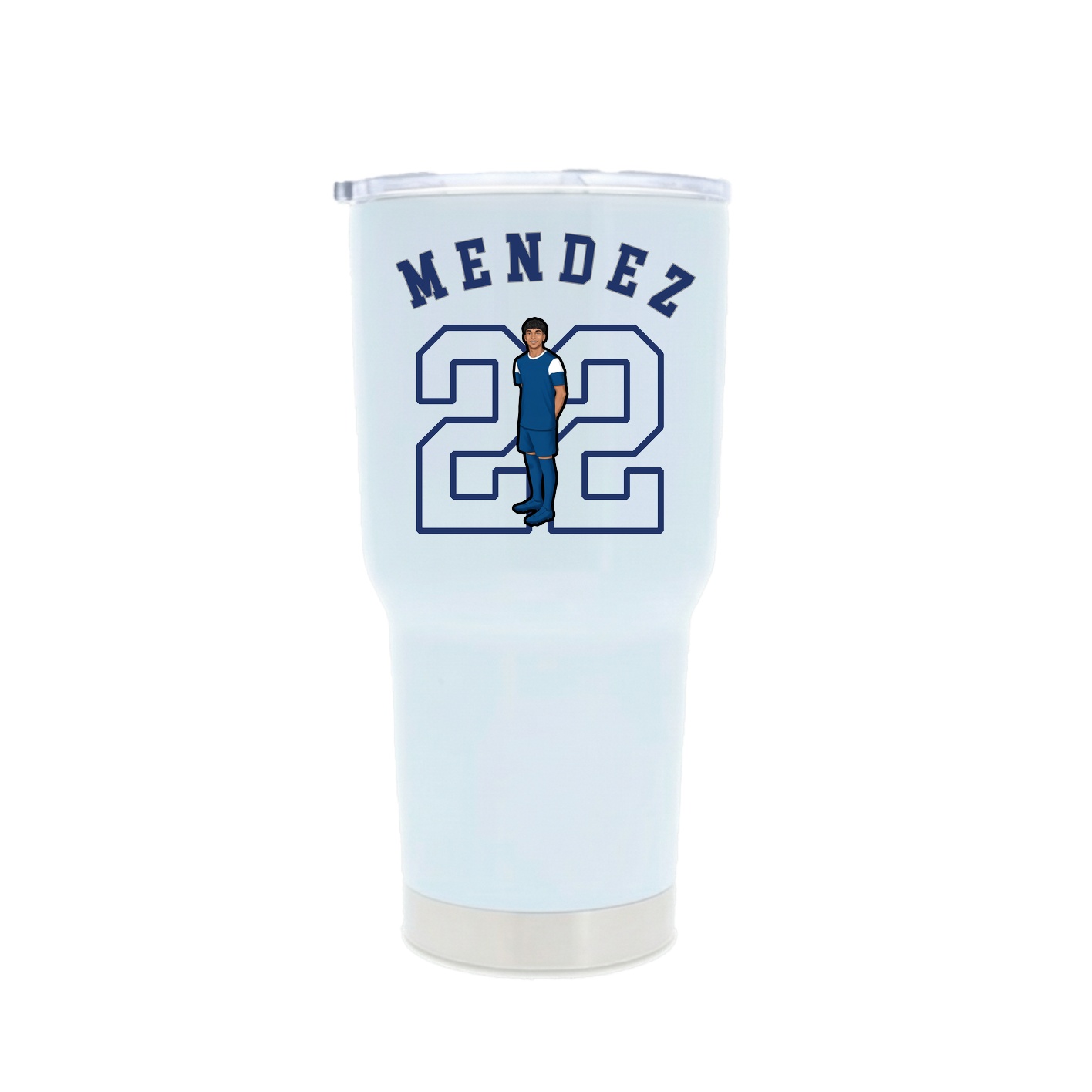 30oz Stainless Steel Tumbler — Shirsey Arch in White