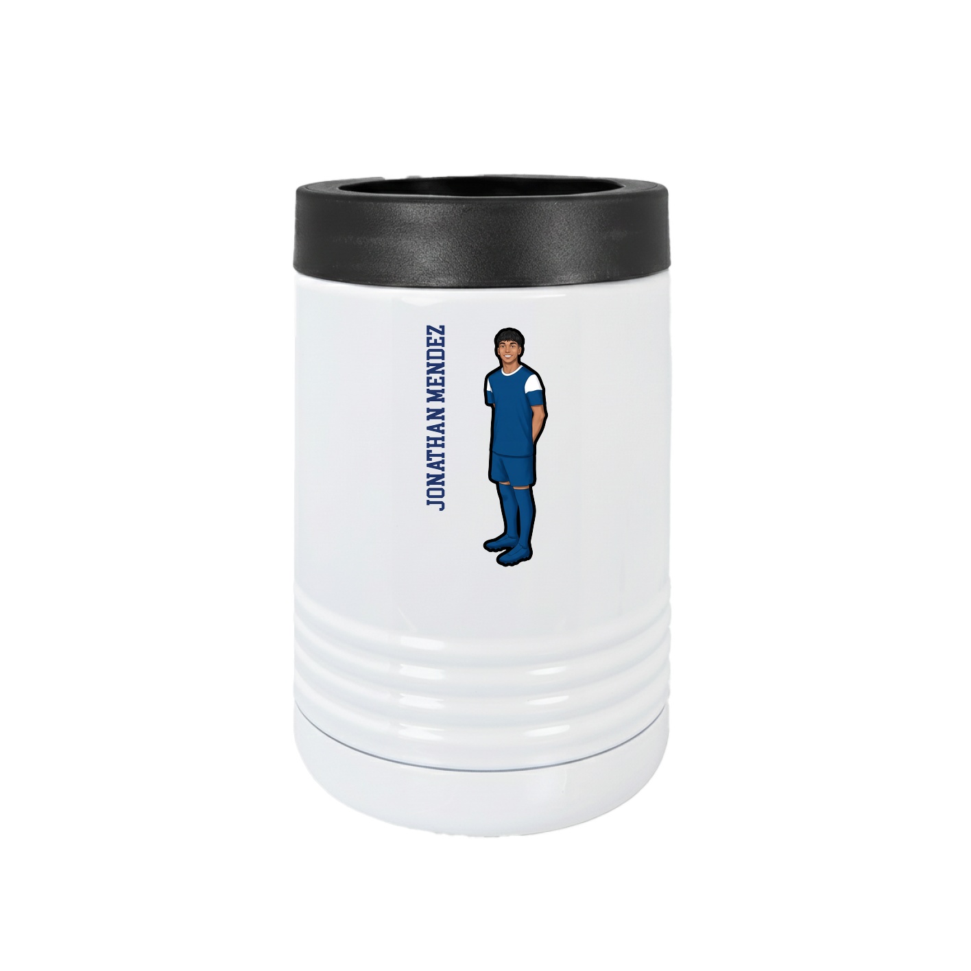 Beverage Holder — Name Vertical in White