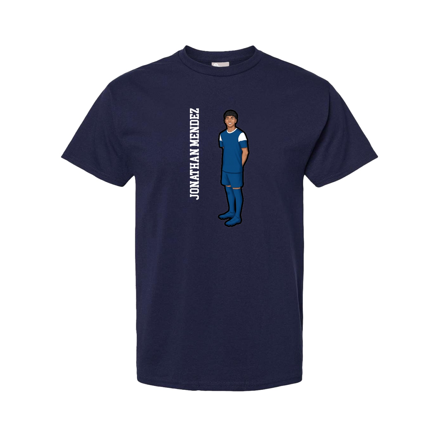 Youth Tee — Name Vertical in Navy