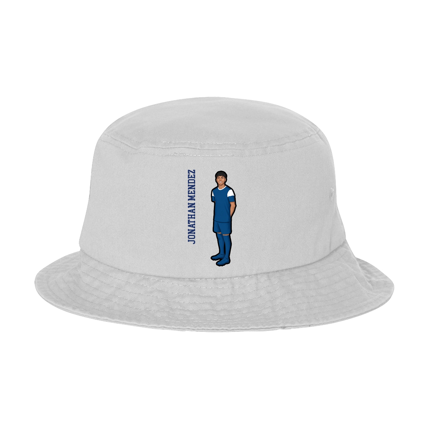 Bucket Cap — Name Vertical in White