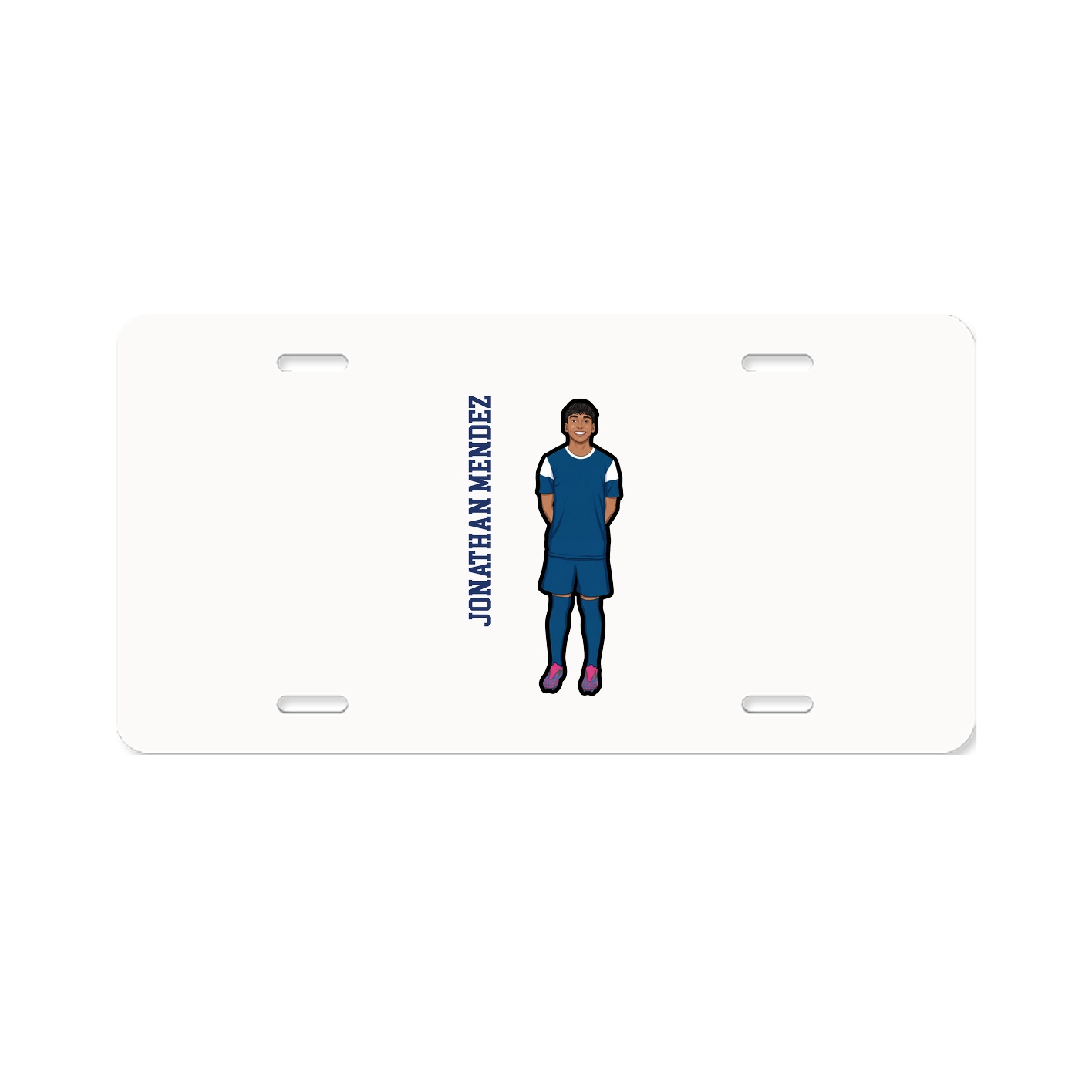 License Plate — Name Vertical in Classic