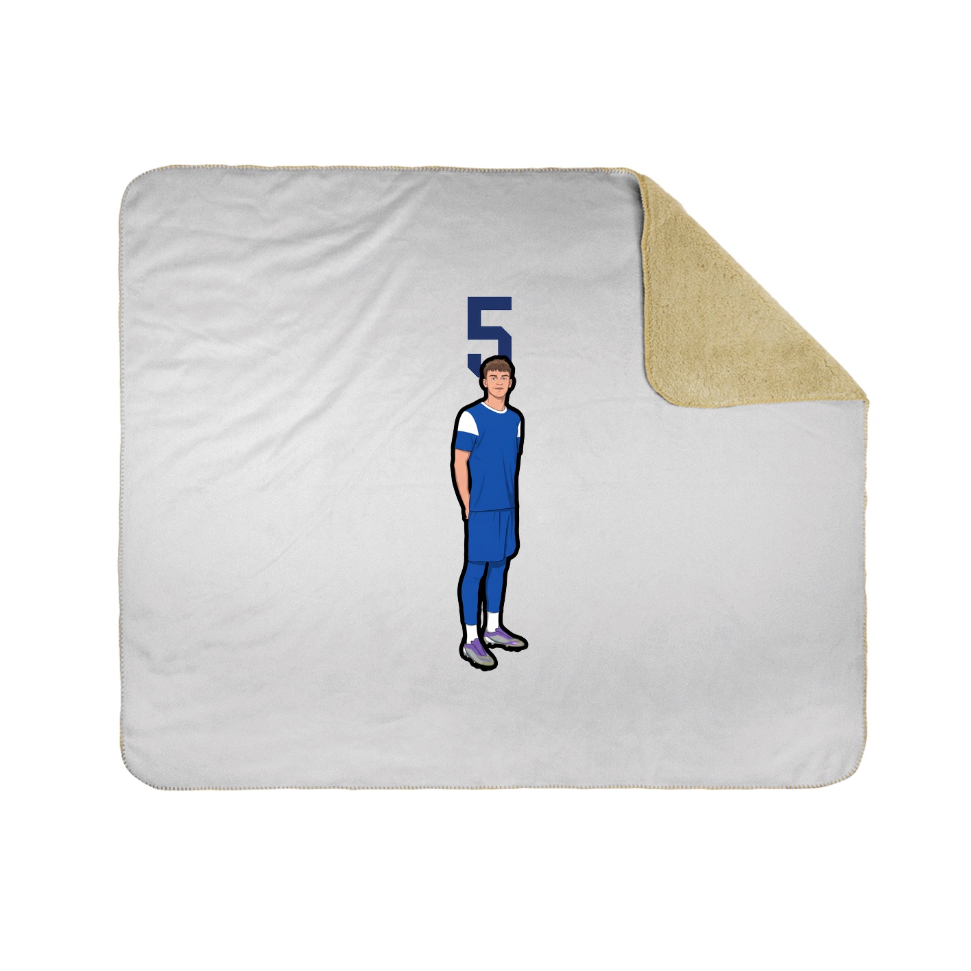 Throw Blanket — Number Top in White