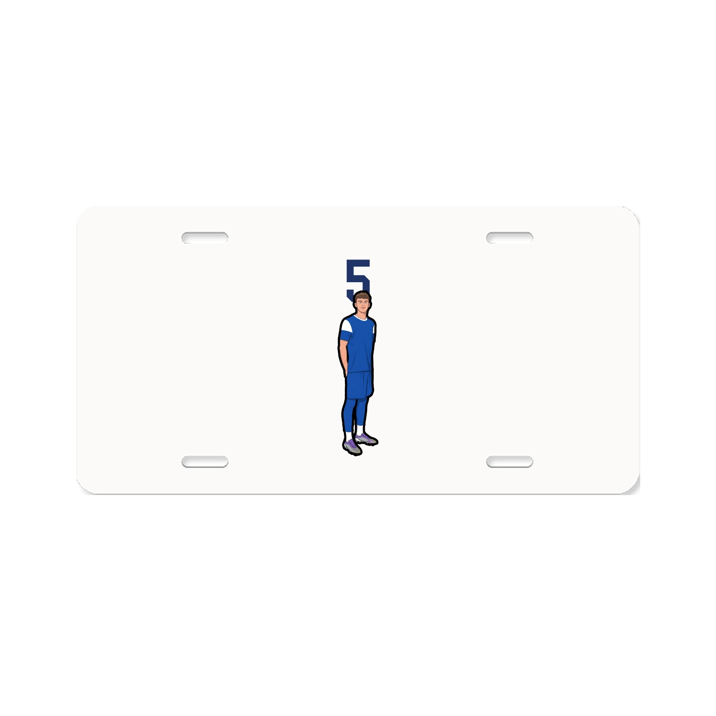 License Plate — Number Top in Classic