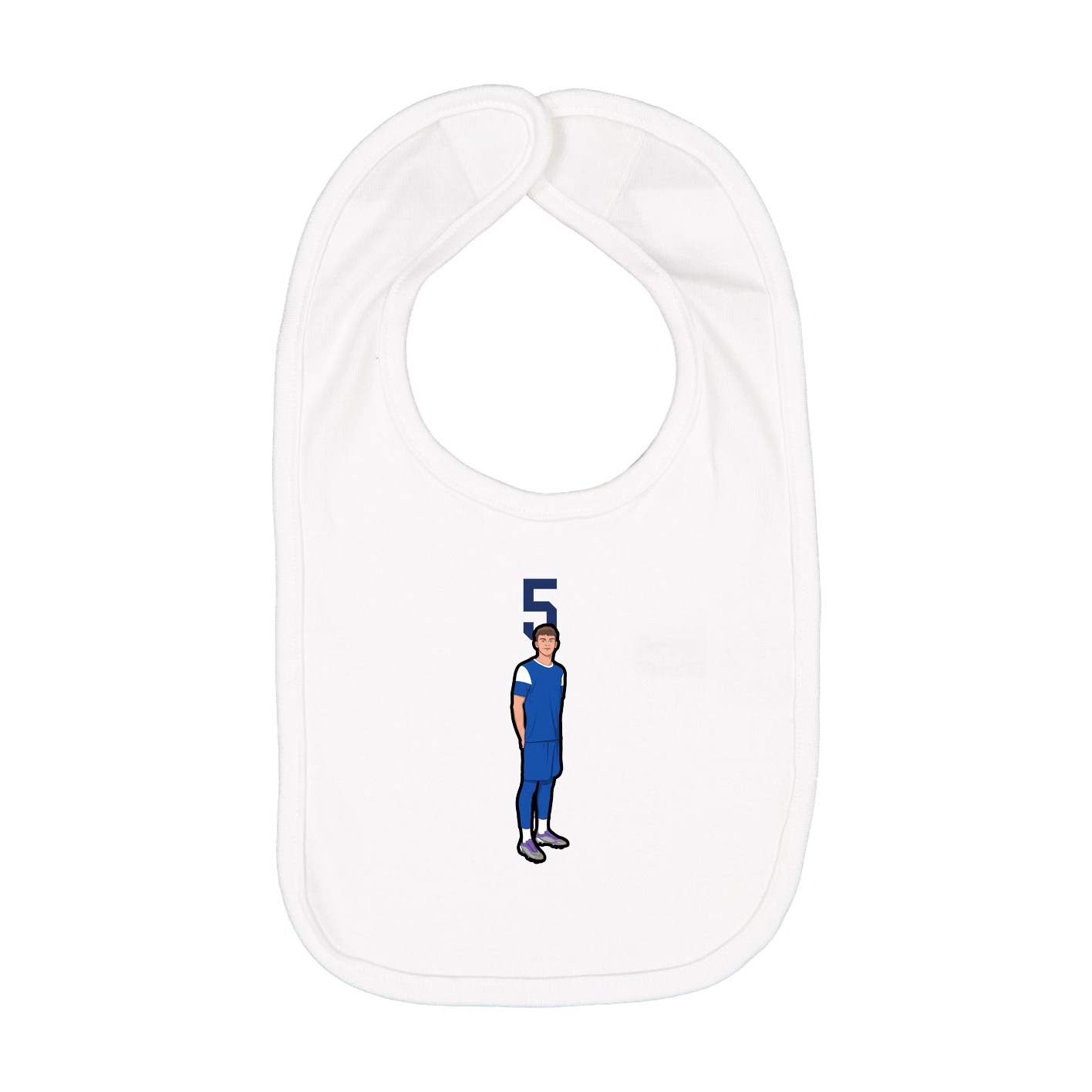Infant Bib — Number Top in White