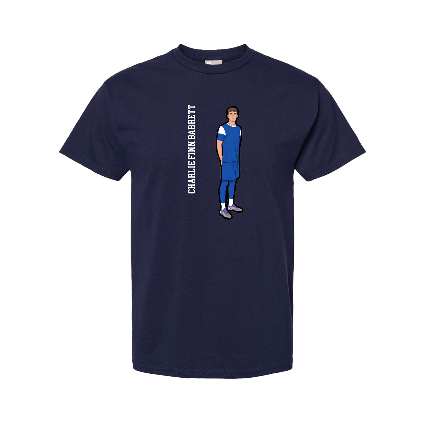 Tee — Name Vertical in Navy
