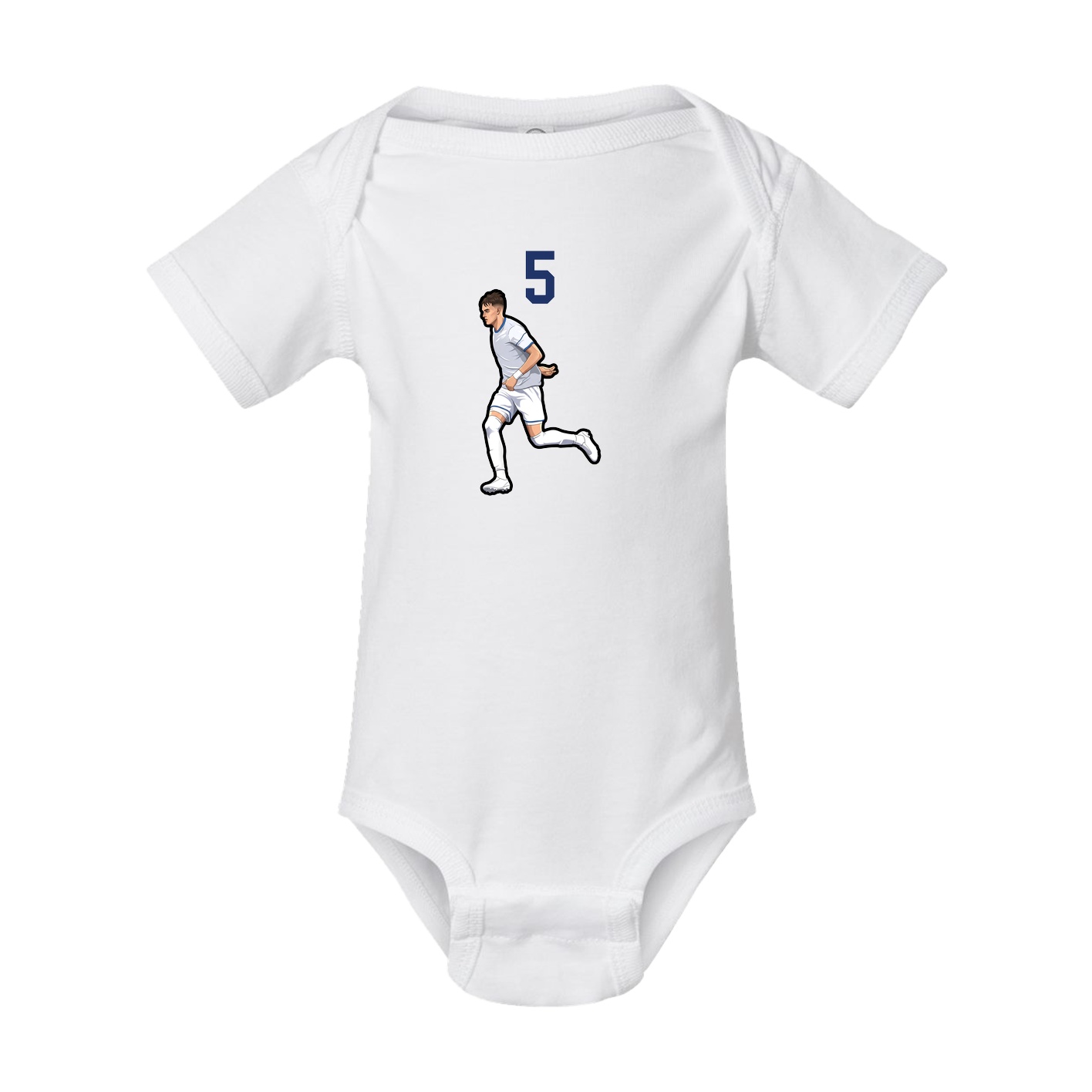 Baby Onesie — Number Top in White