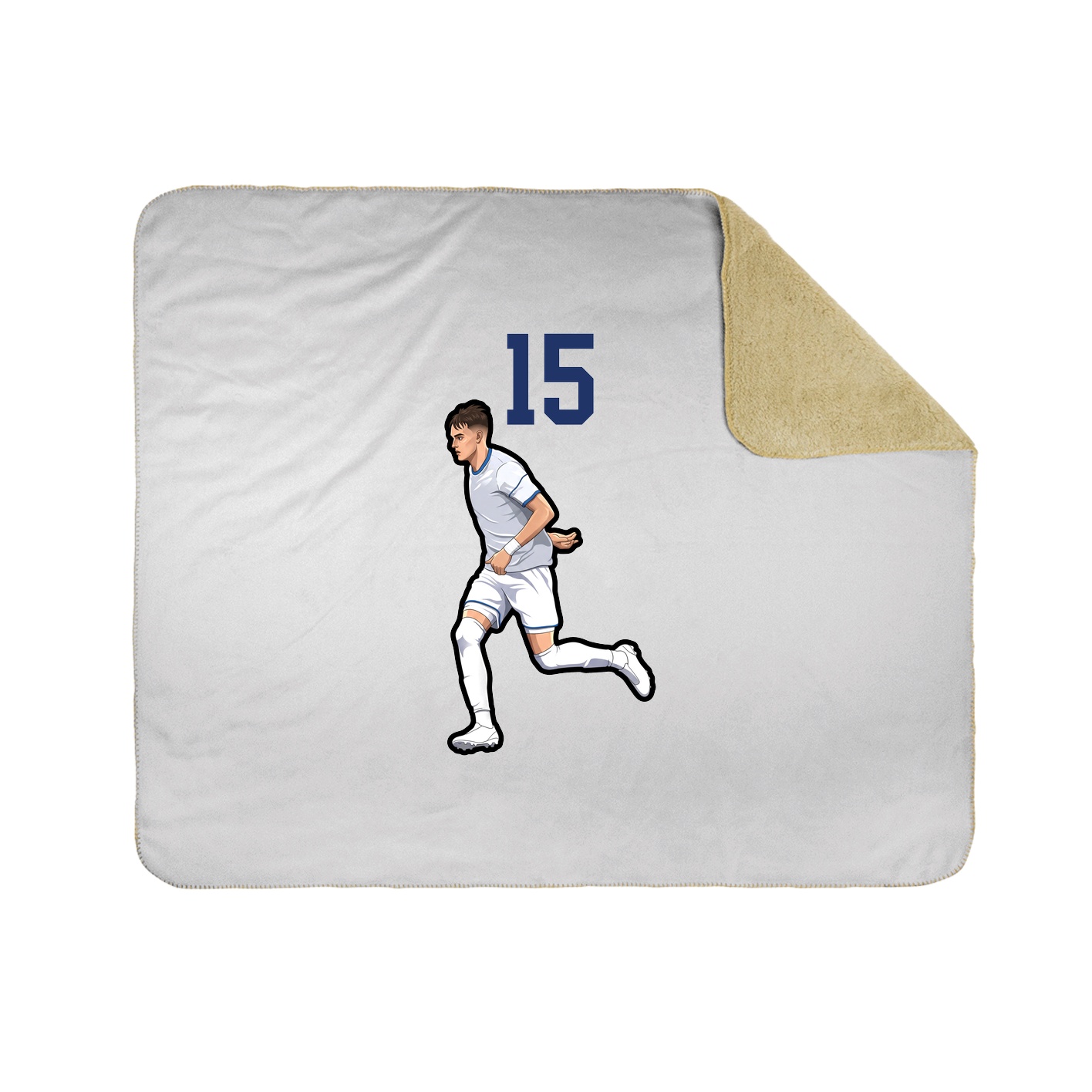 Throw Blanket — Number Top in White