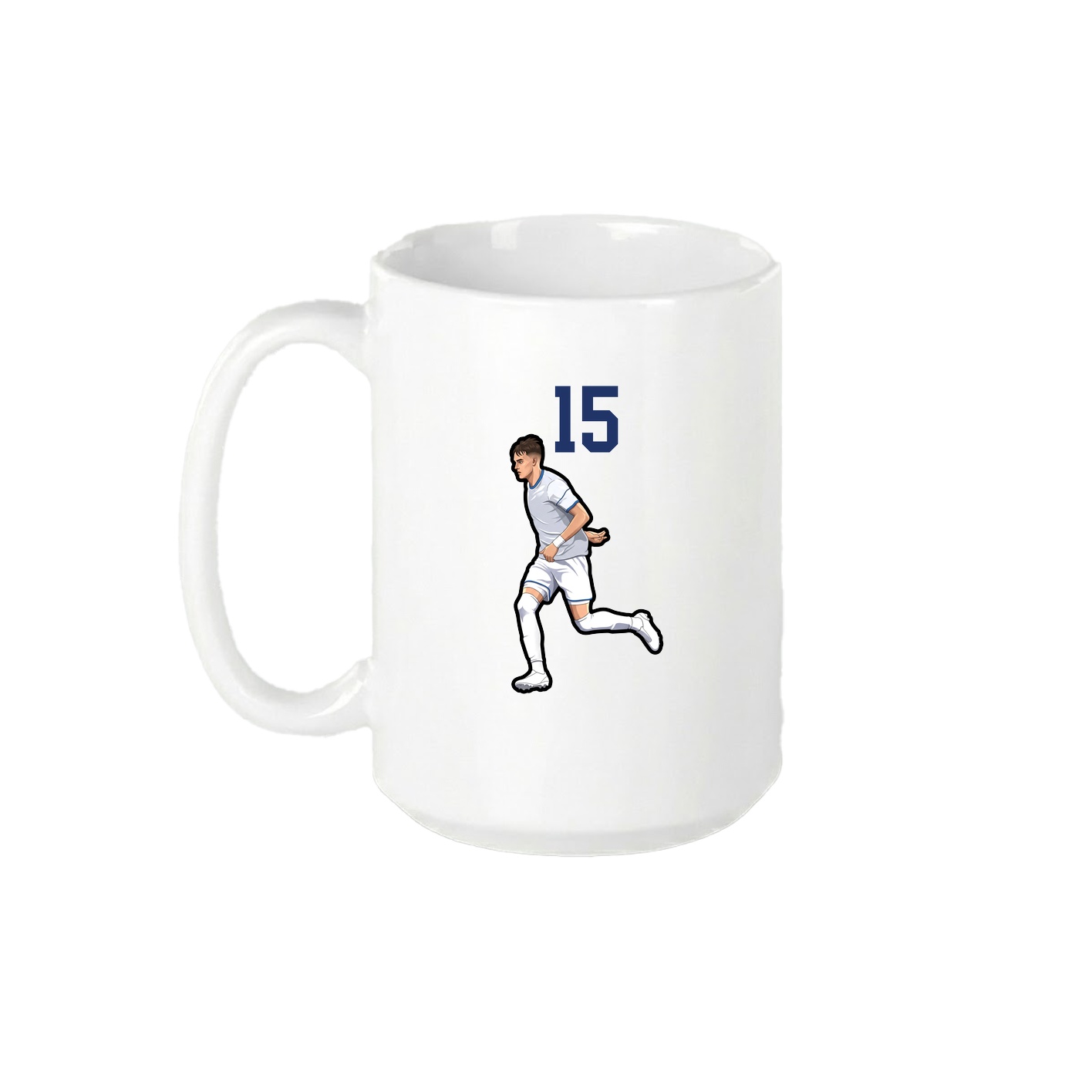 15oz Coffee Mug — Number Top in White