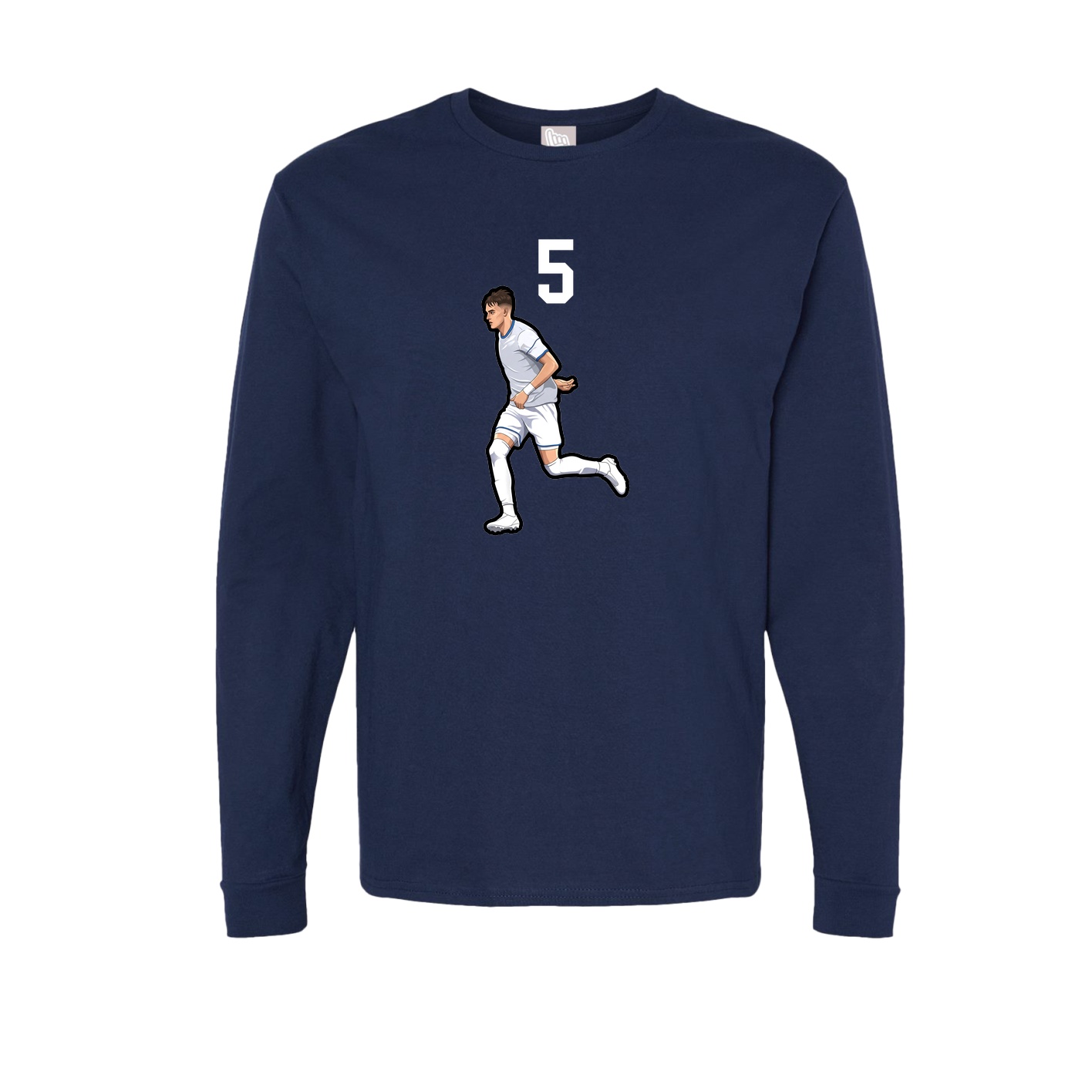 Long Sleeve Tee — Number Top in Navy