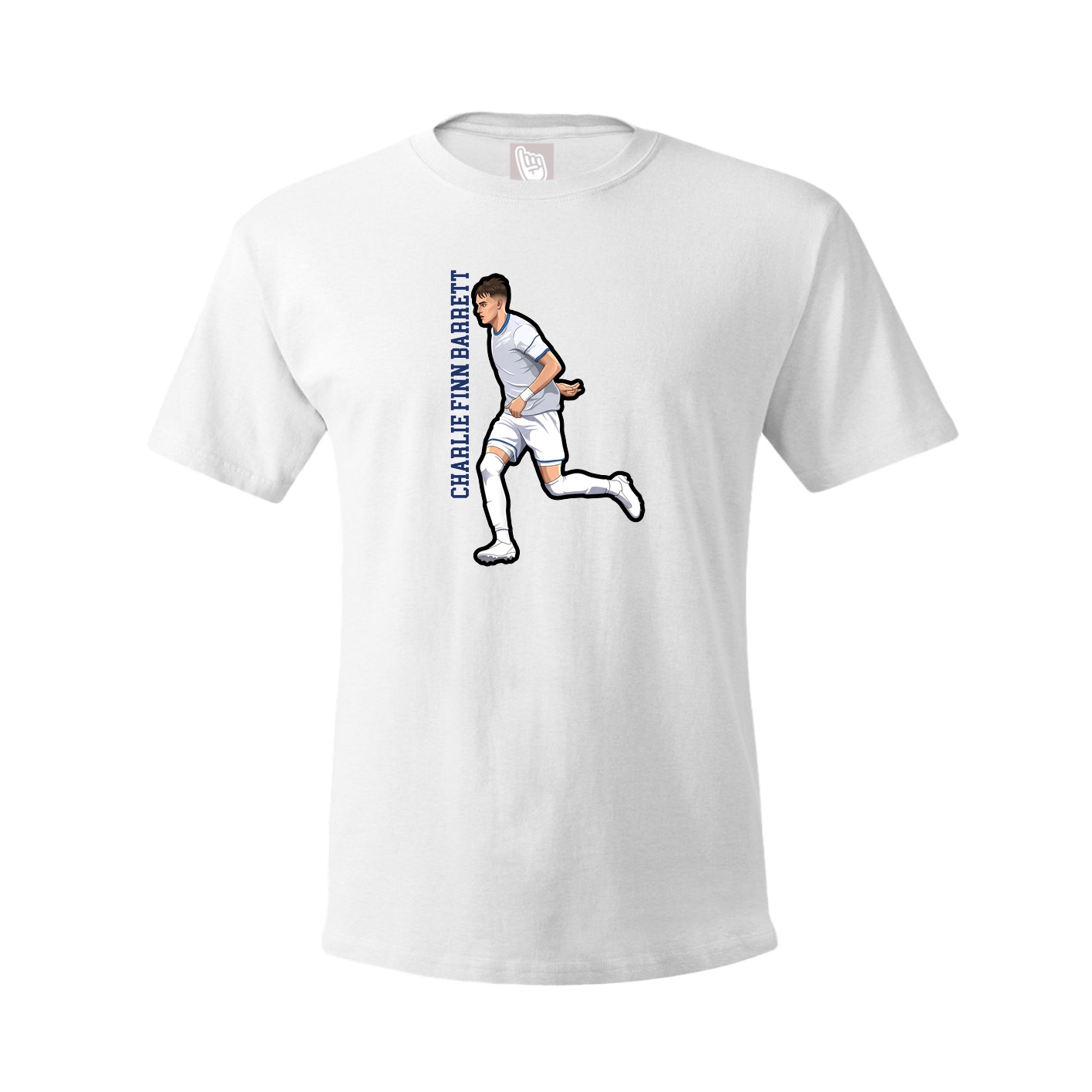 Tee — Name Vertical in White
