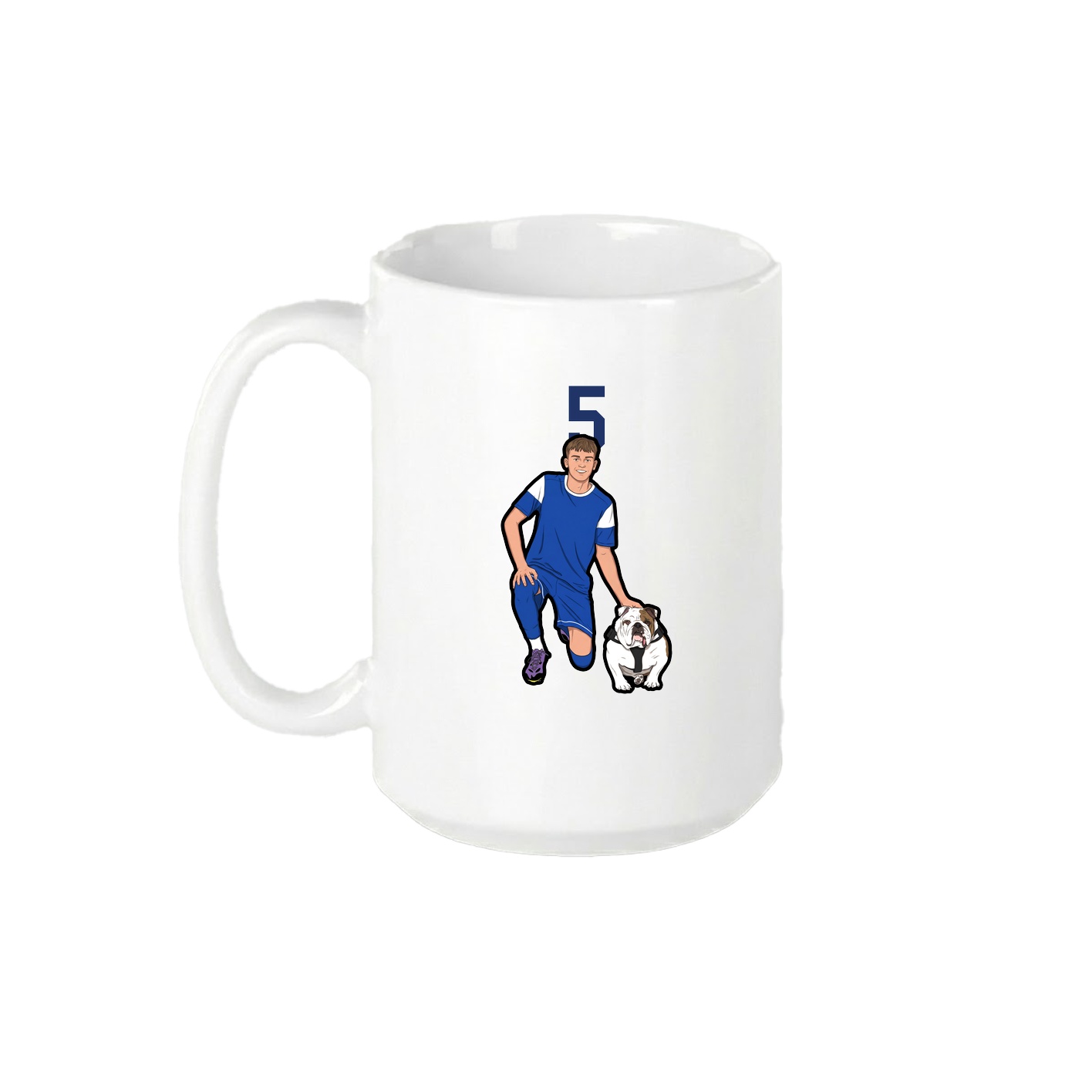 15oz Coffee Mug — Number Top in White