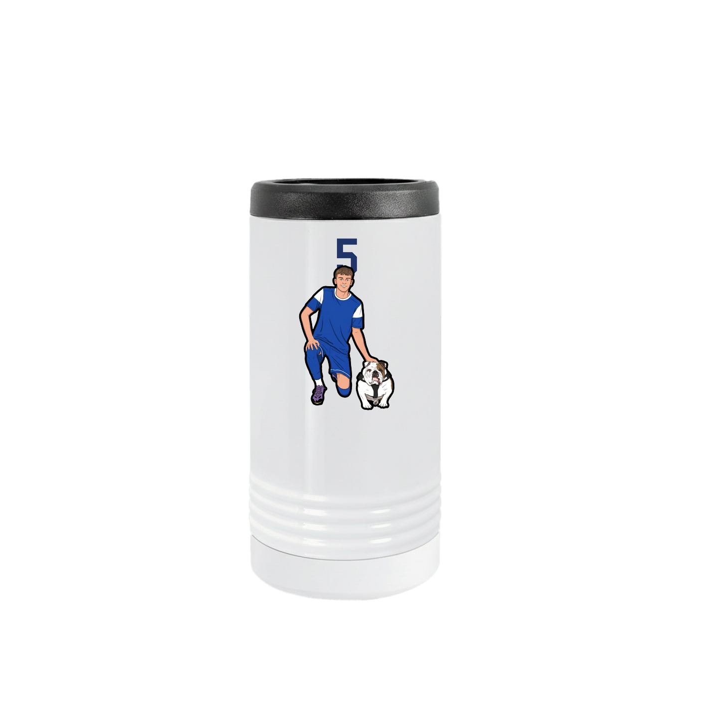 Slim Beverage Holder — Number Top in White