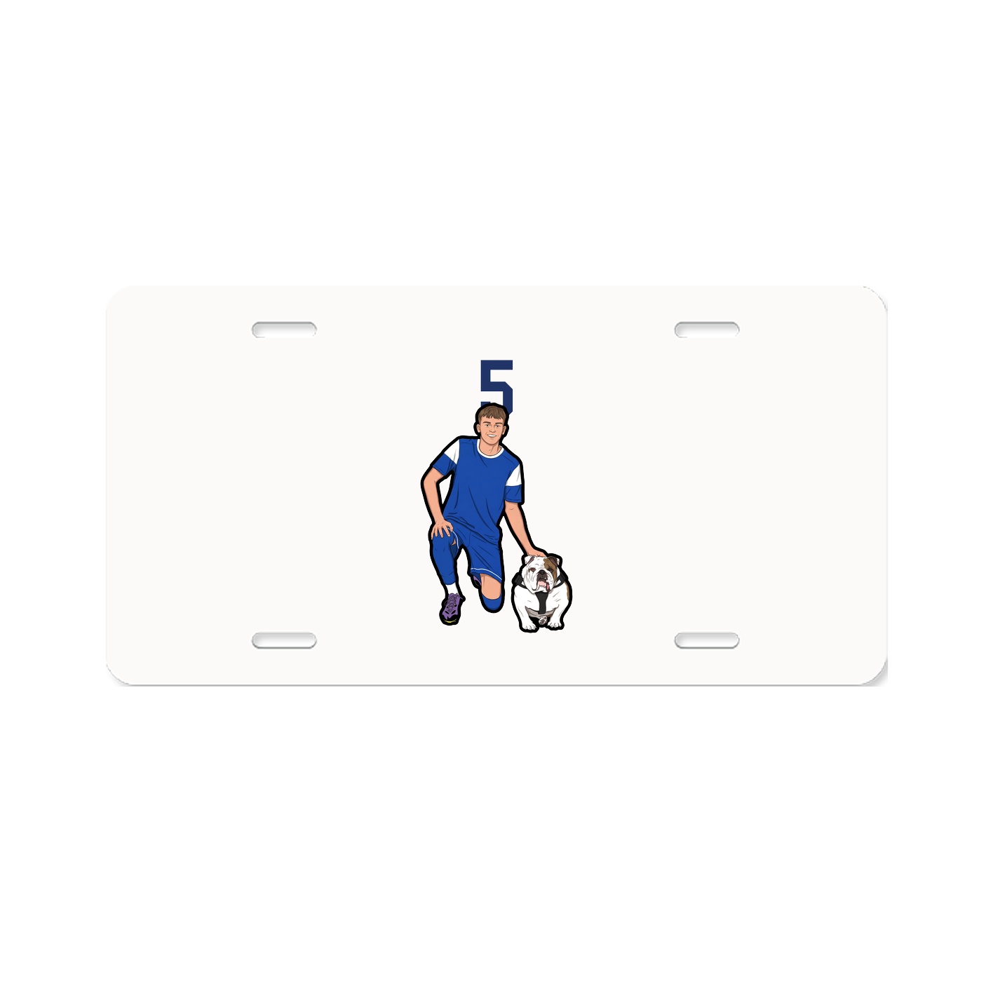 License Plate — Number Top in Classic