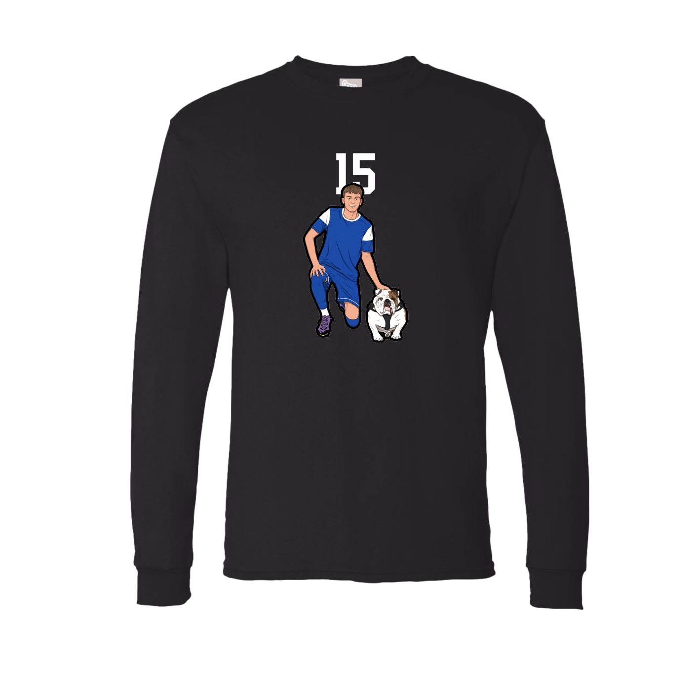 Long Sleeve Tee — Number Top in Black