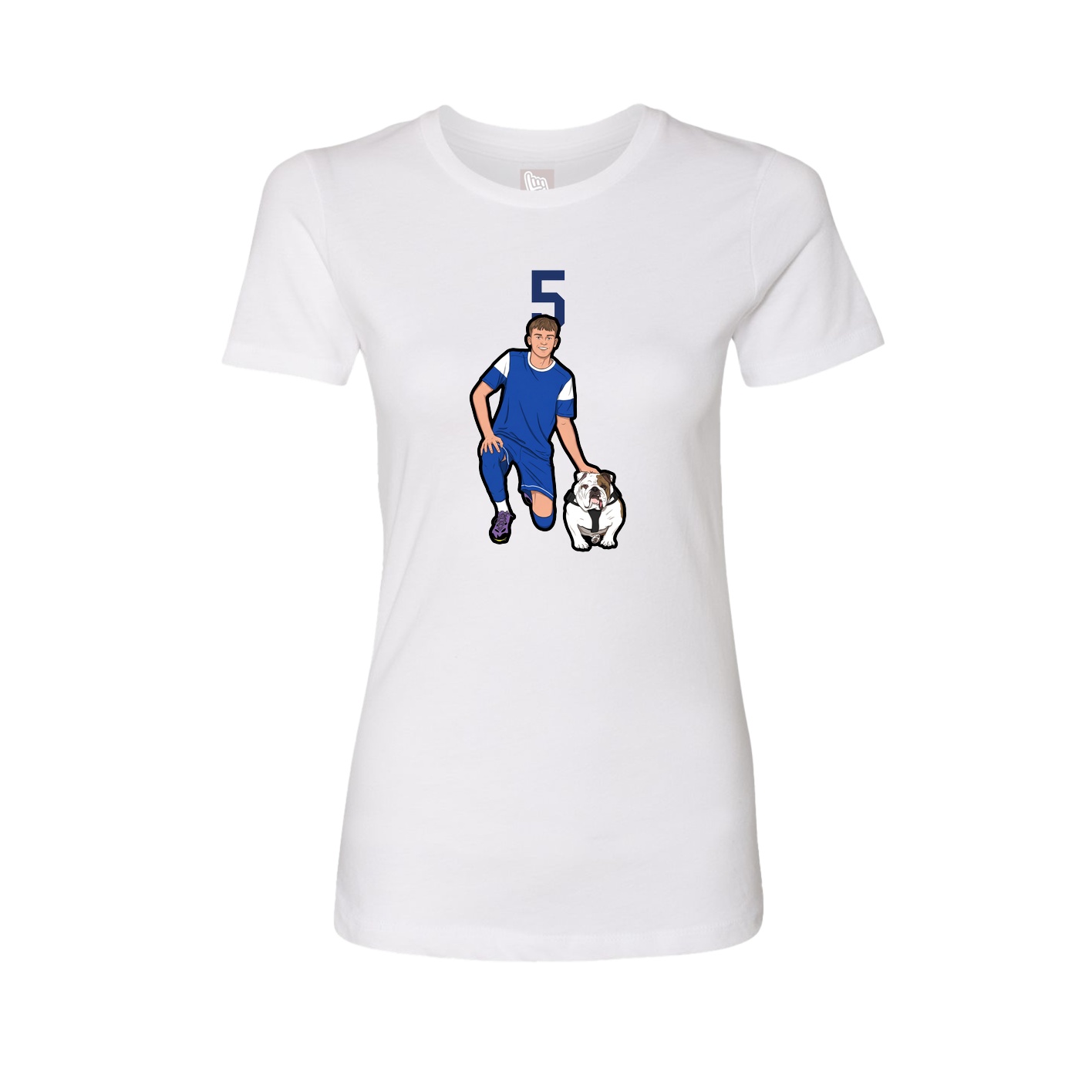 Womens Tee — Number Top in White
