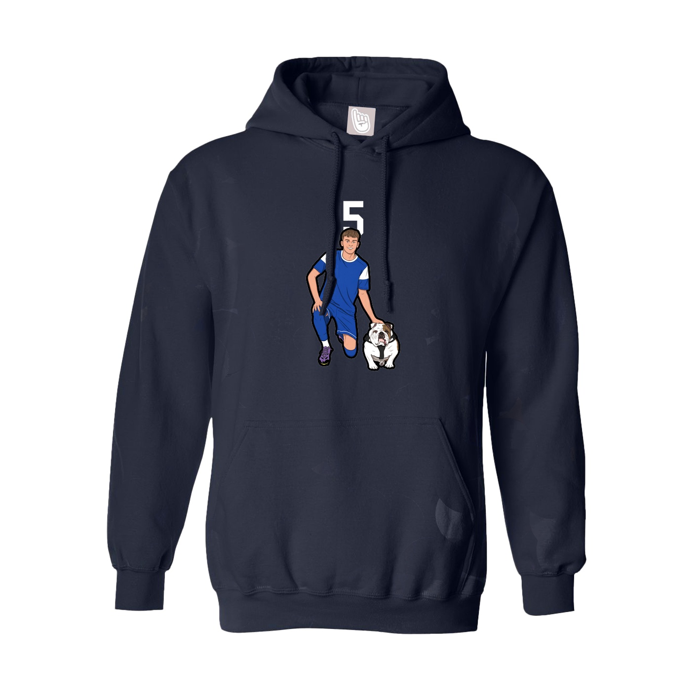 Hoodie — Number Top in Navy