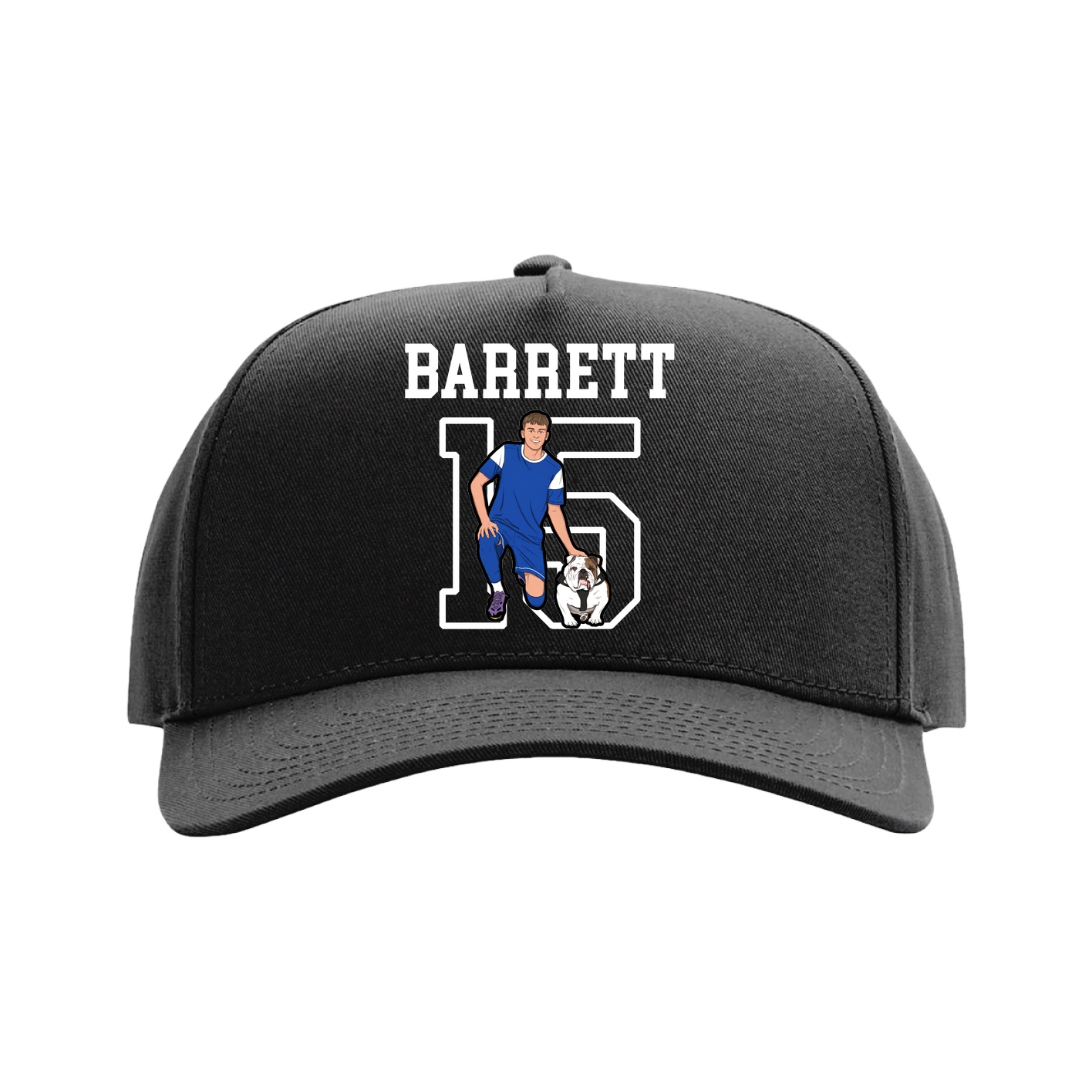Full Fabric Five-Panel Champ Cap — Shirsey in Black