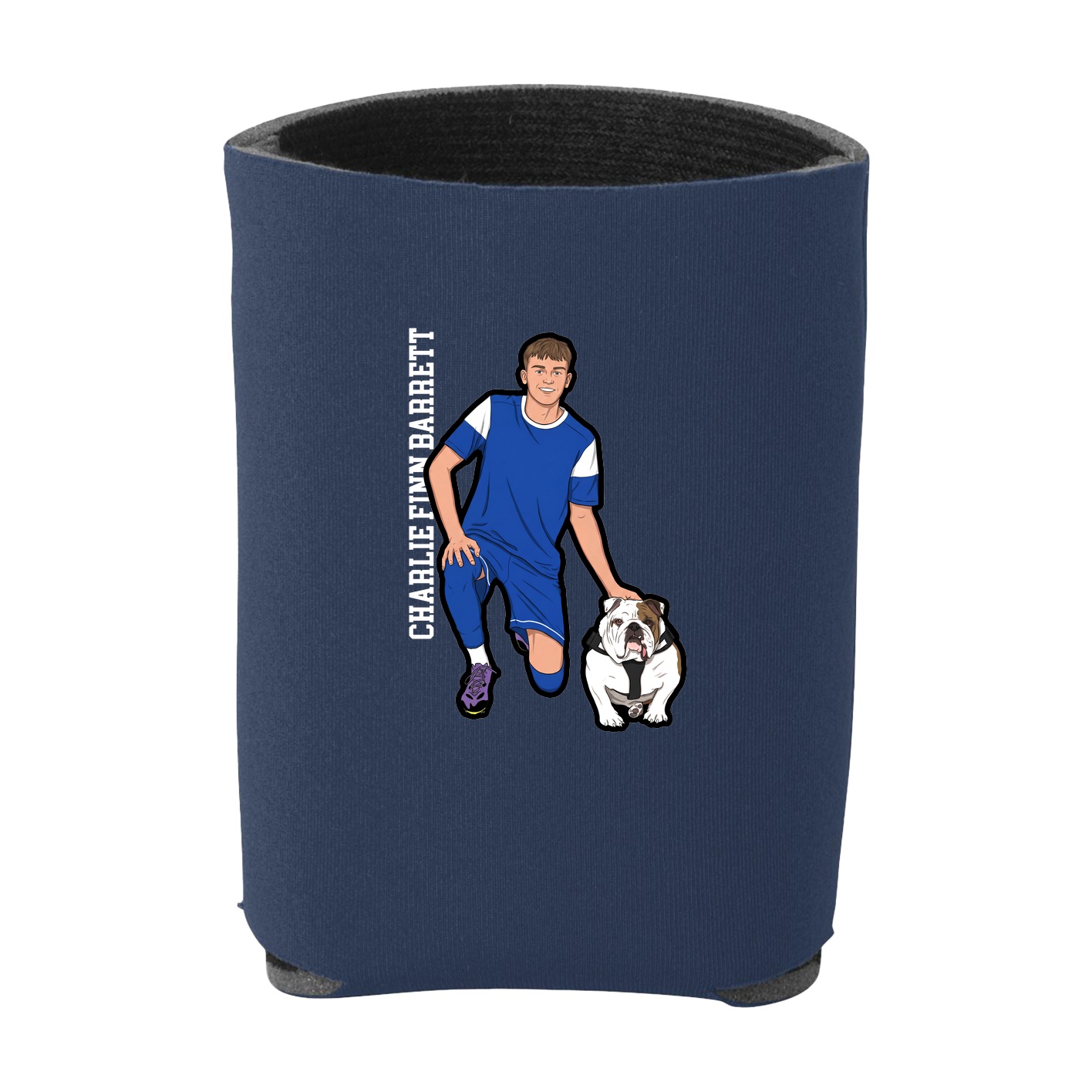 Can Holder — Name Vertical in Navy