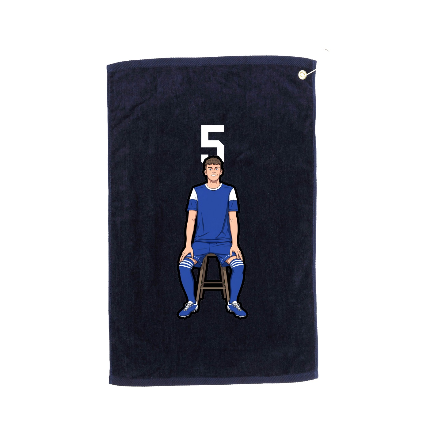Golf Towel — Number Top in Navy
