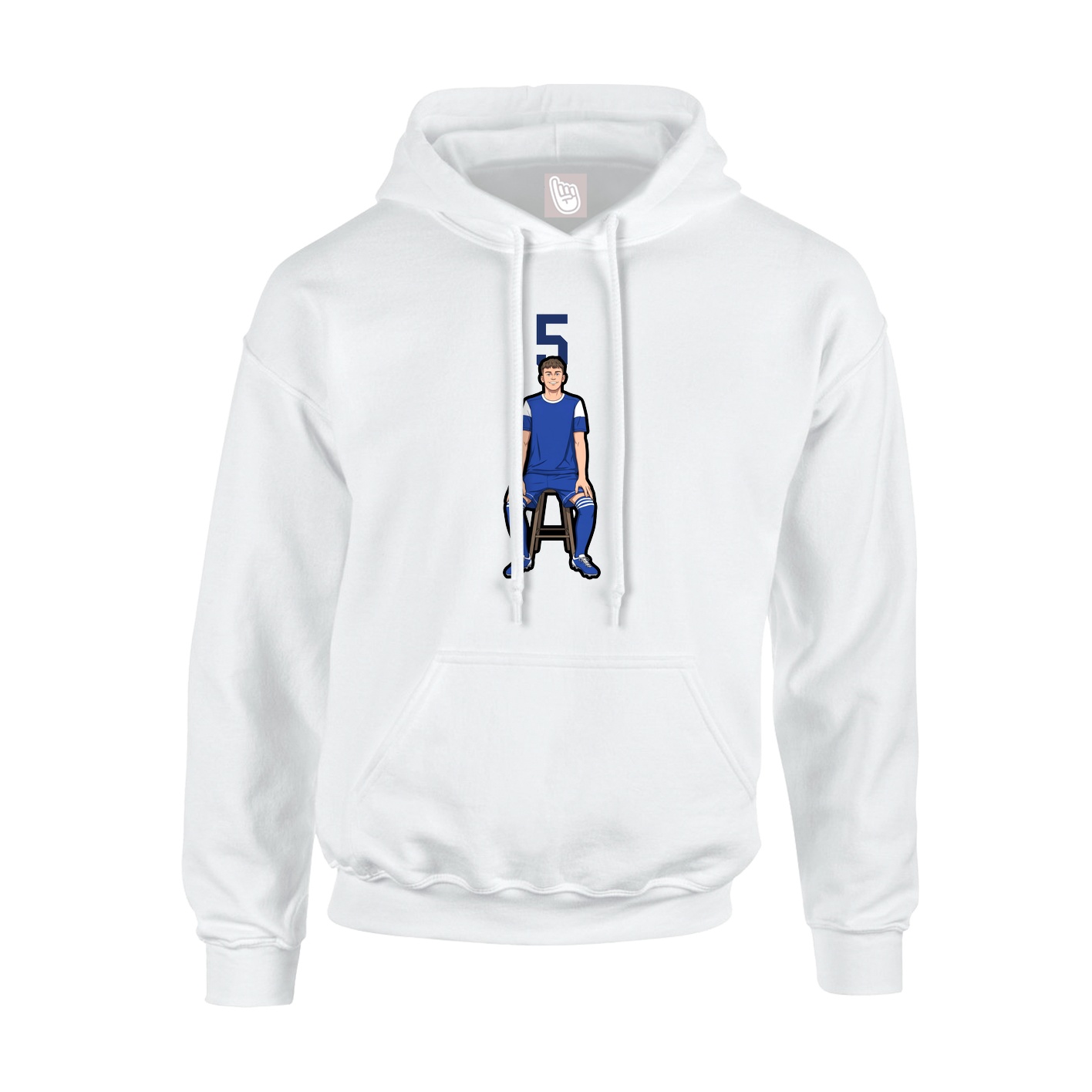 Hoodie — Number Top in White