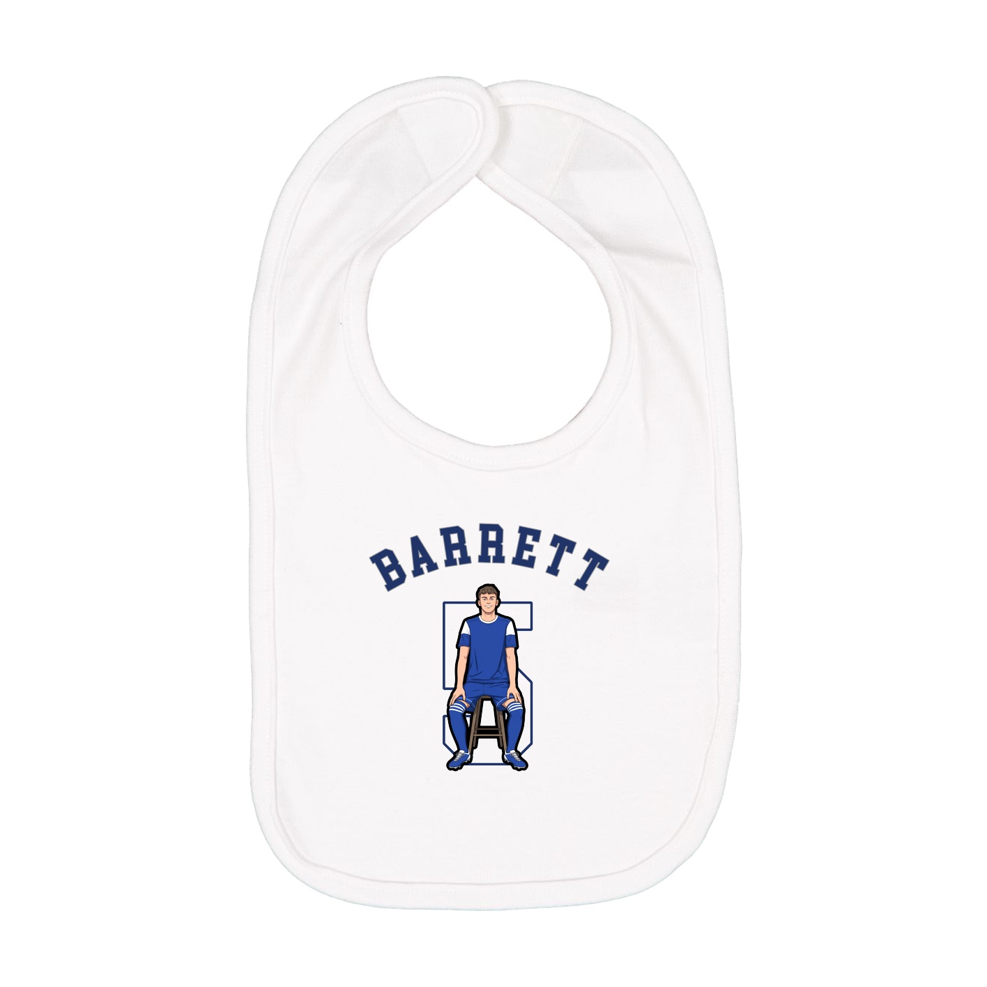 Infant Bib — Shirsey Arch in White