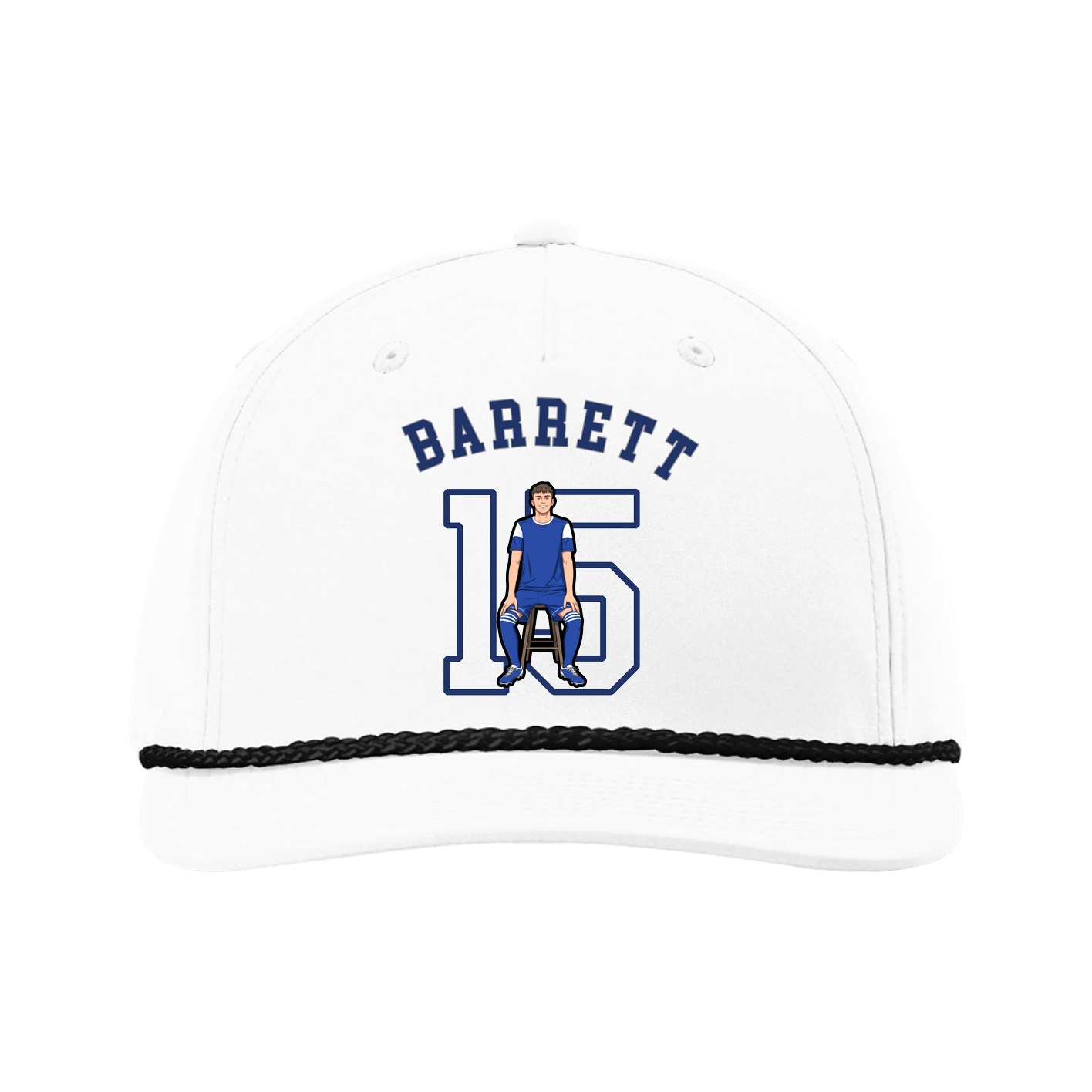 Five-Panel Classic Rope Cap — Shirsey Arch in White
