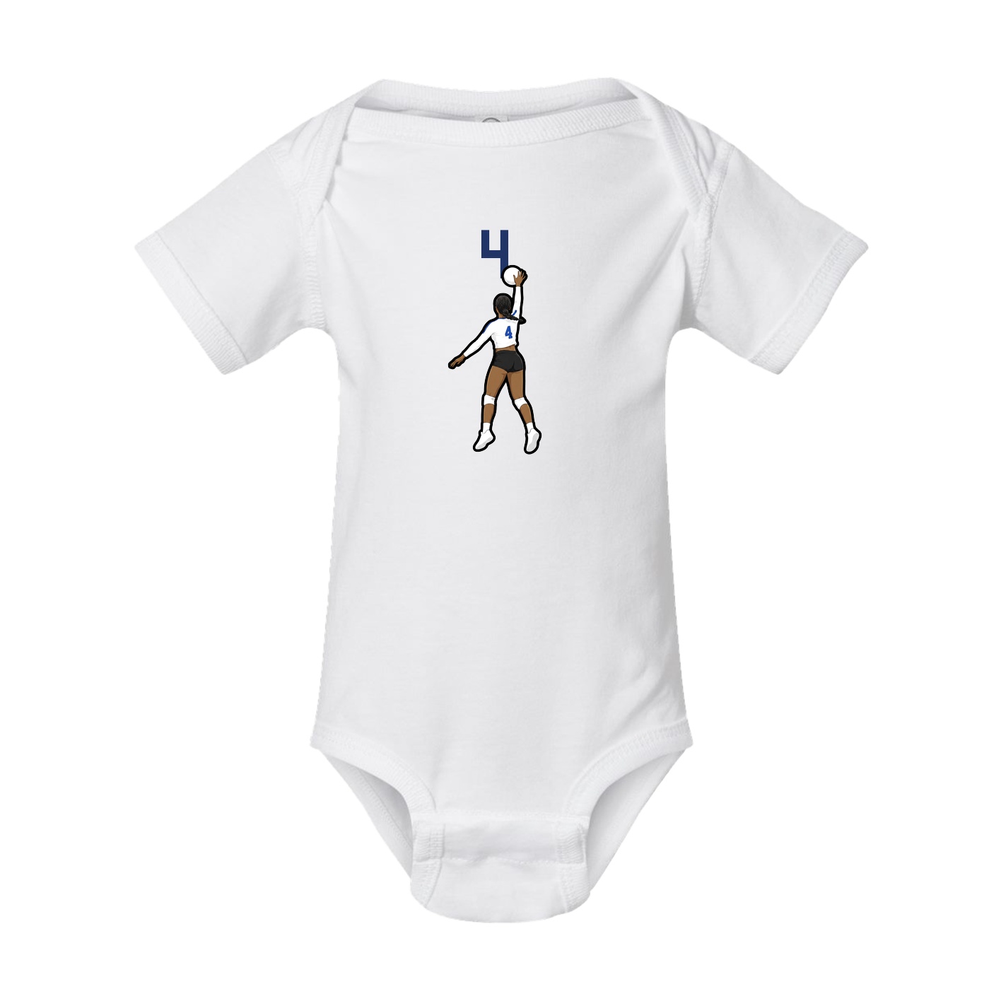Baby Onesie — Number Top in White